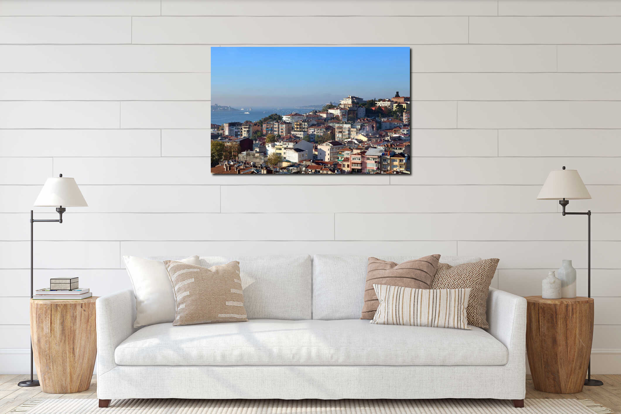 Canvas above sideboard for size context