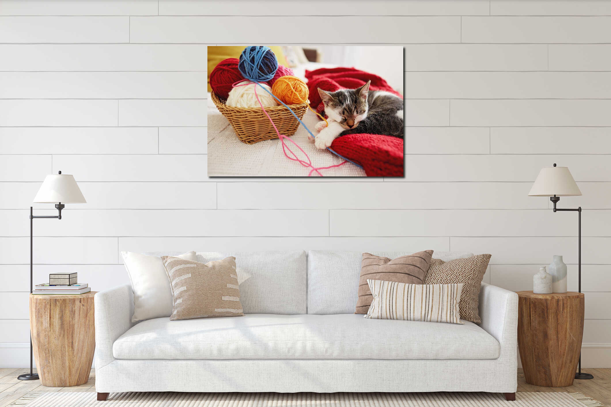 Canvas above sideboard for size context