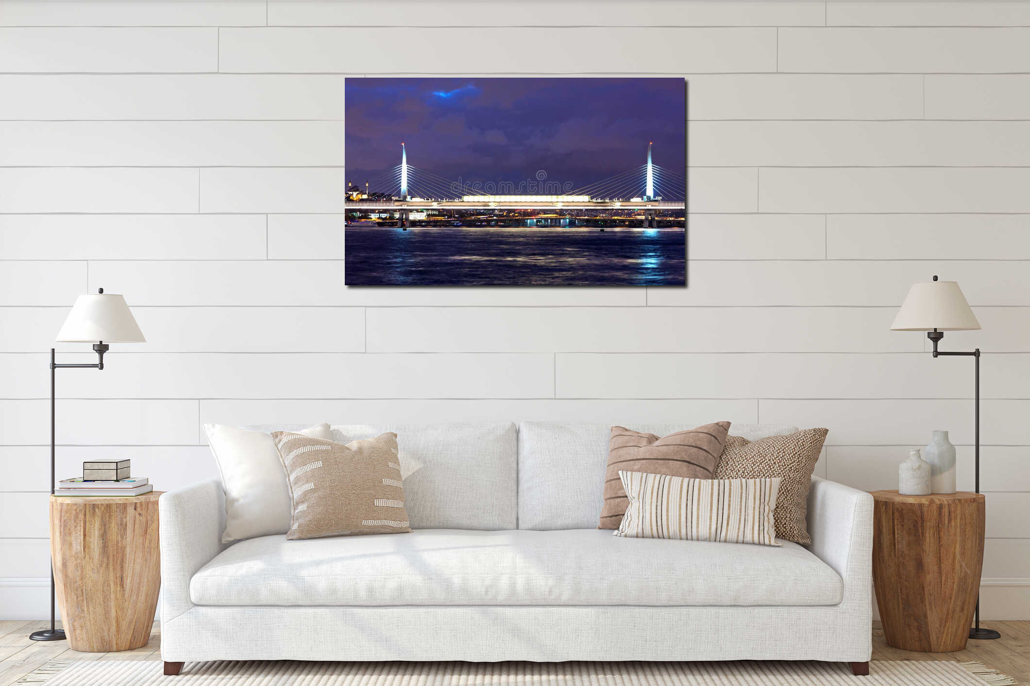 Ataturk bridge in Istanbul, Turkey interior mockup