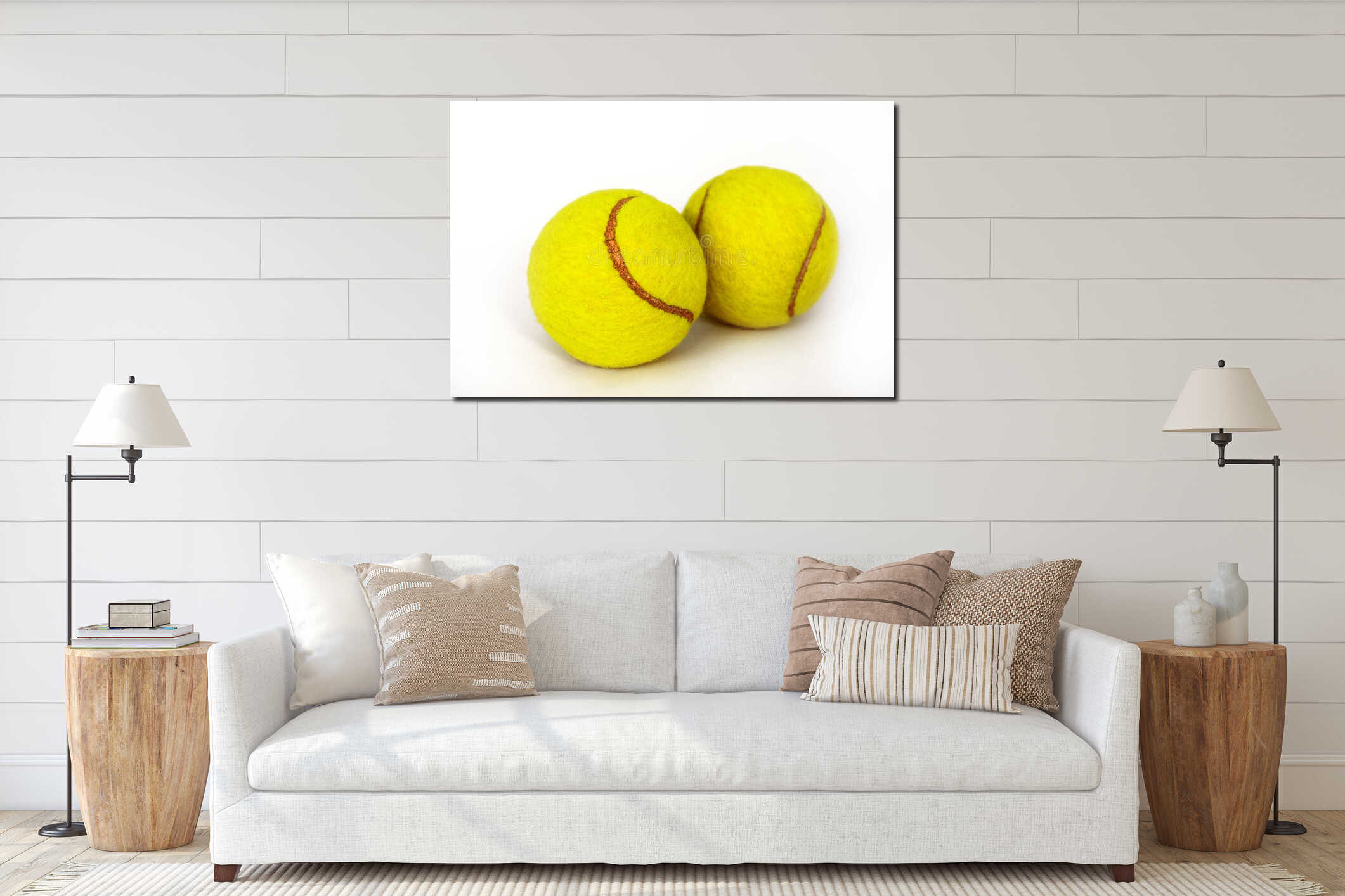 Tennis balls interior mockup