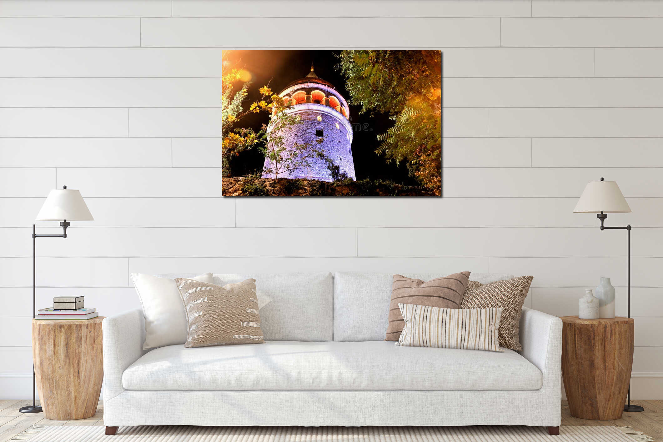 Istanbul Galata Tower, Wall & Trees interior mockup