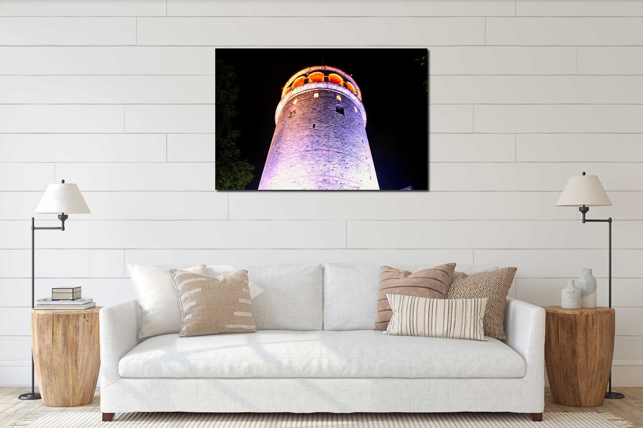 Trees & Galata Tower, Beyoglu Istanbul interior mockup