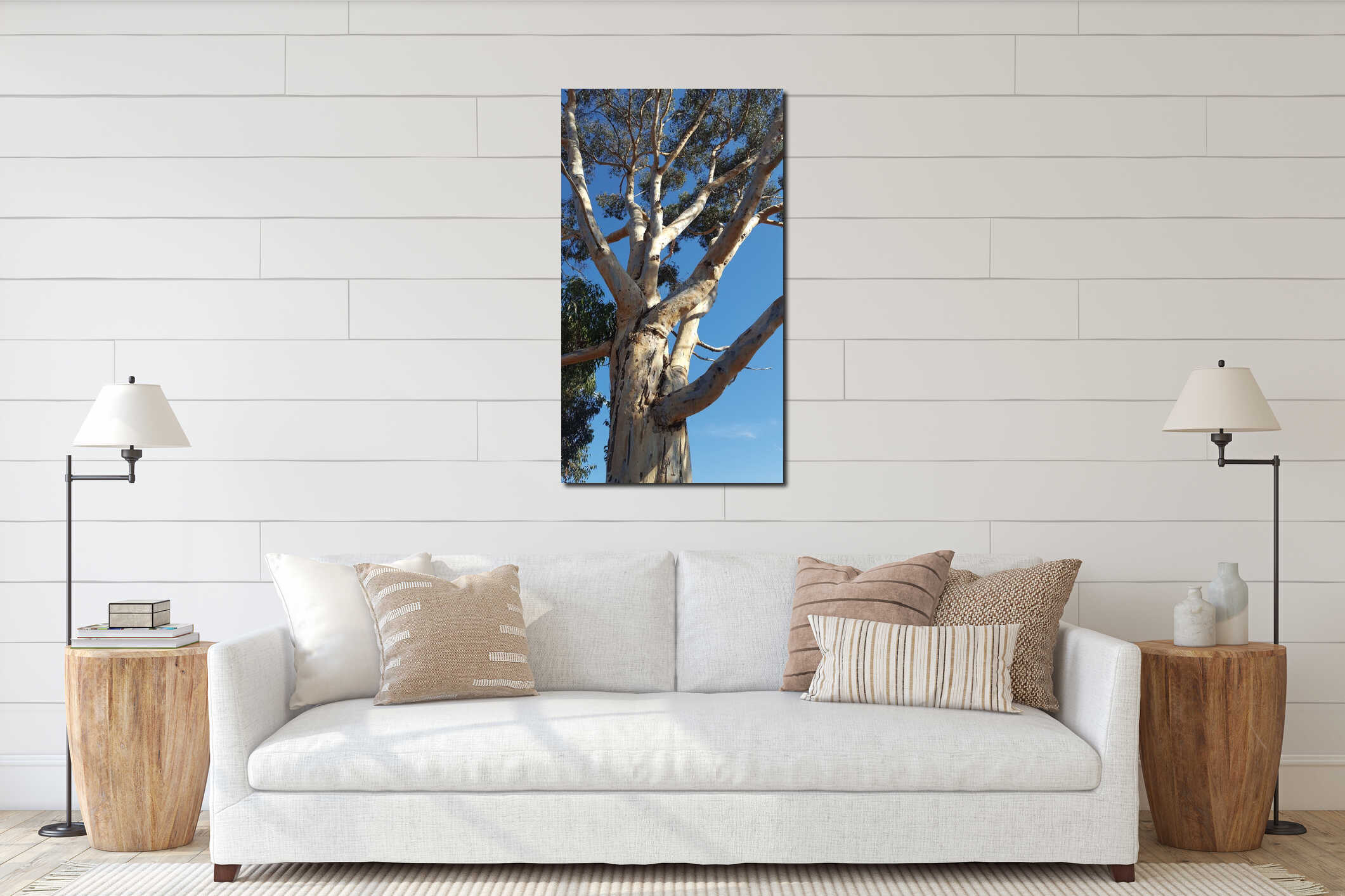 Big colorful tree interior mockup