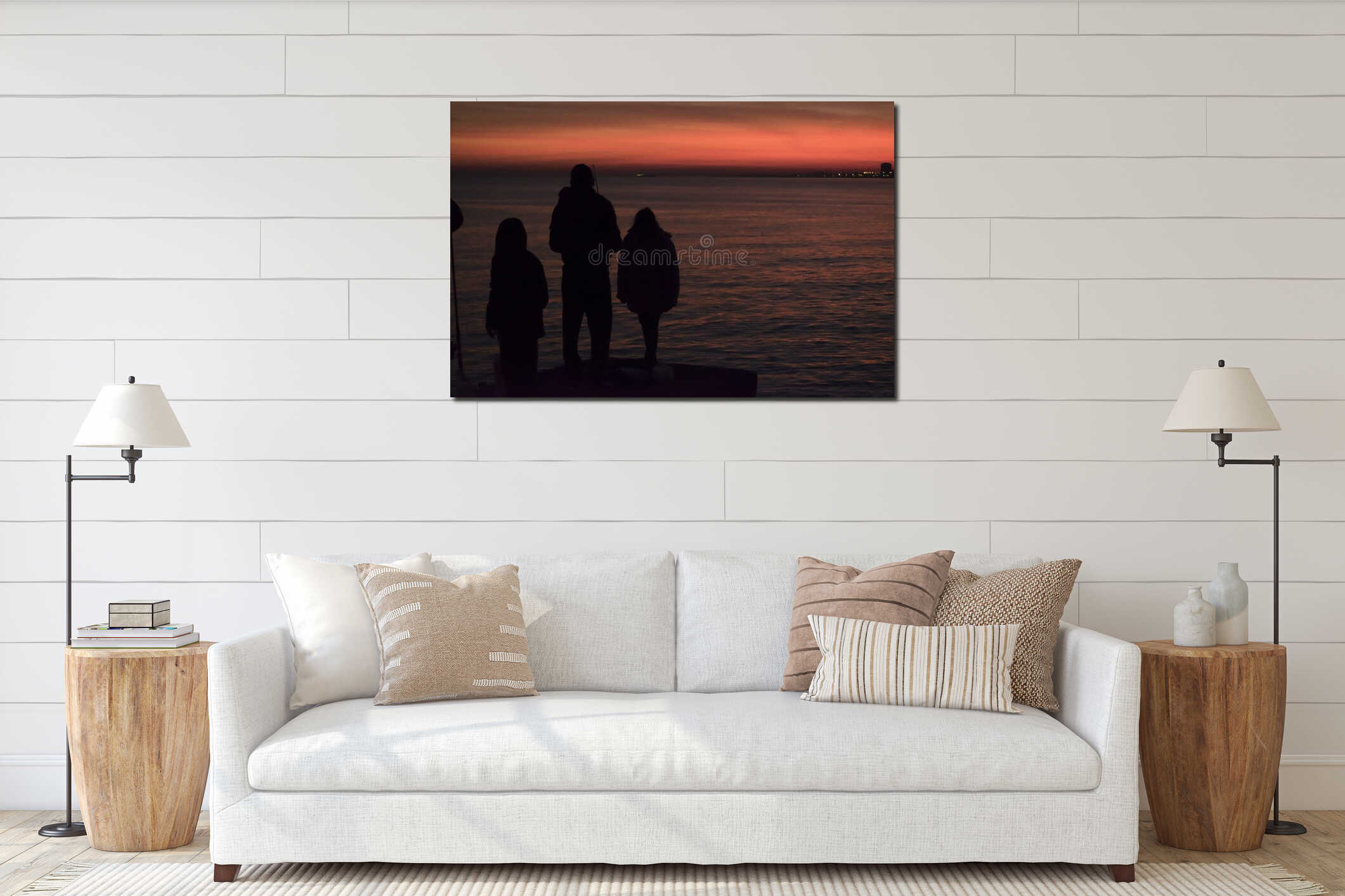 People Fishing at Breakwater interior mockup