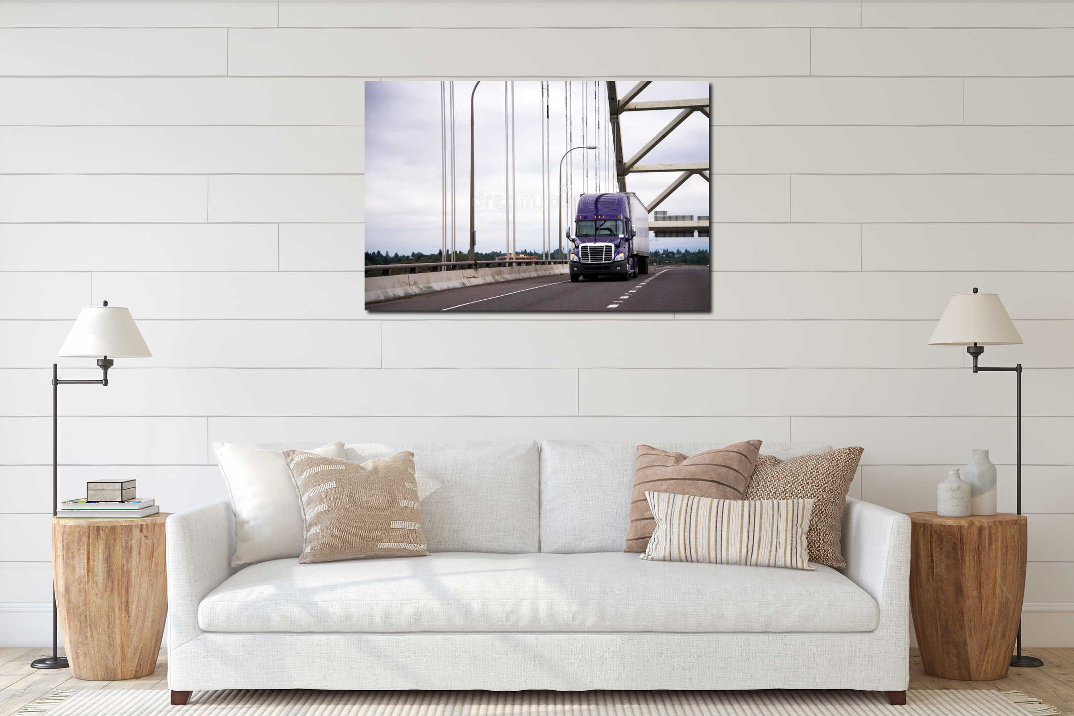 Canvas above sideboard for size context