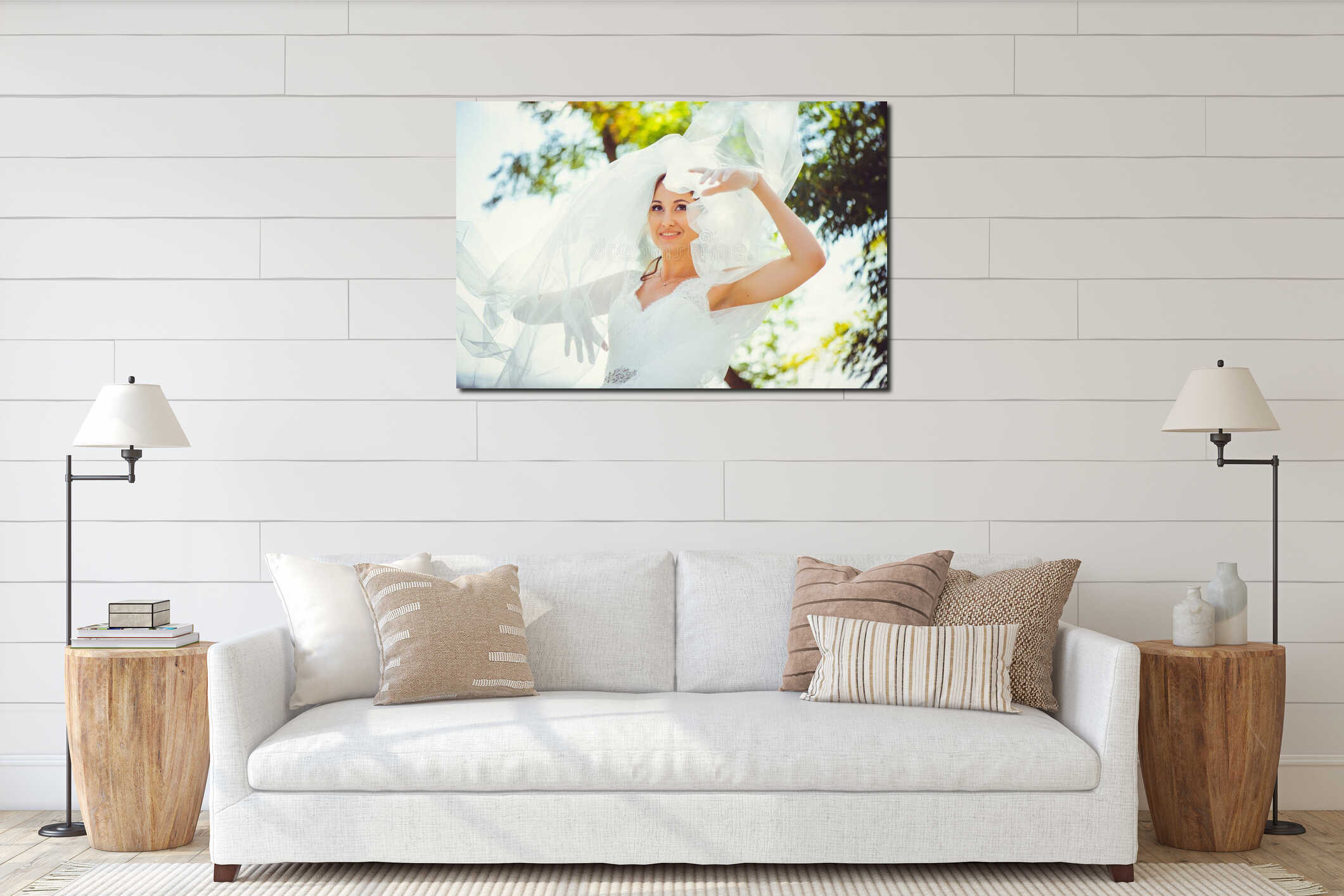 Canvas above sideboard for size context