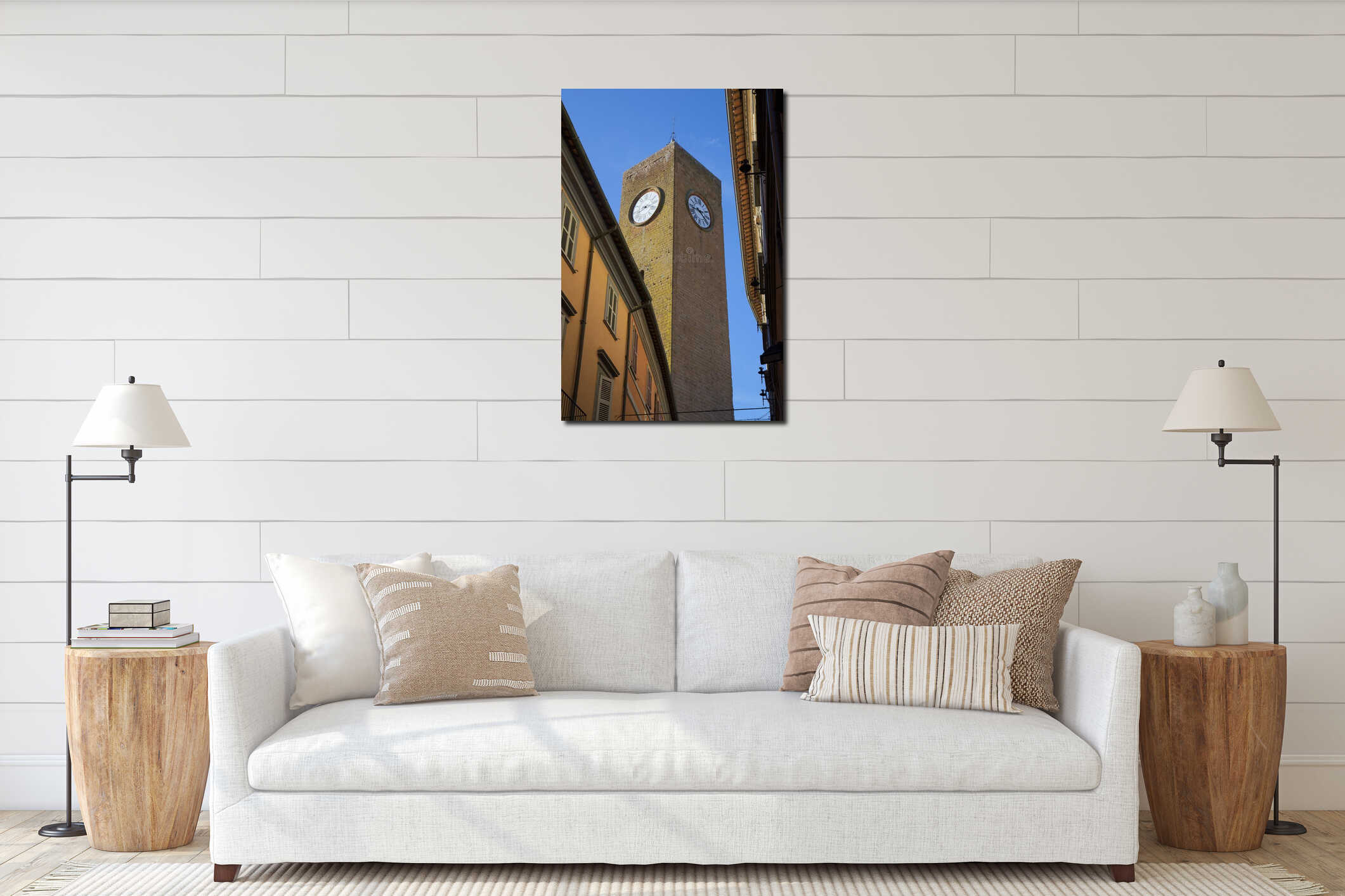 Torre del moro, orvieto, terni, umbria italy, europe interior mockup