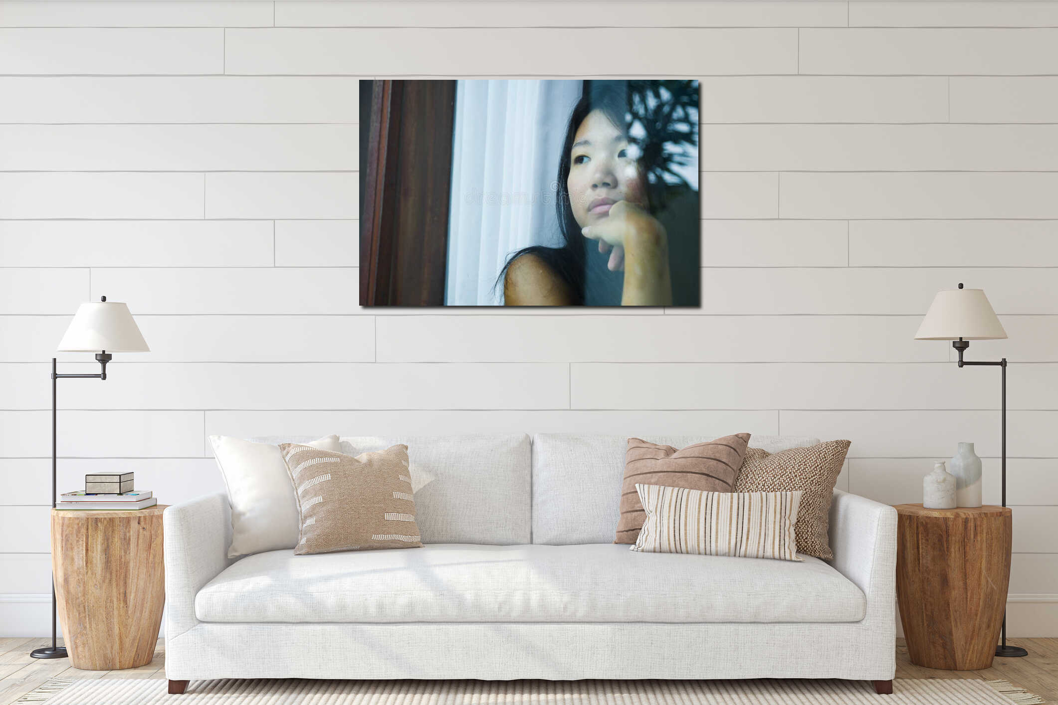 Canvas above sideboard for size context