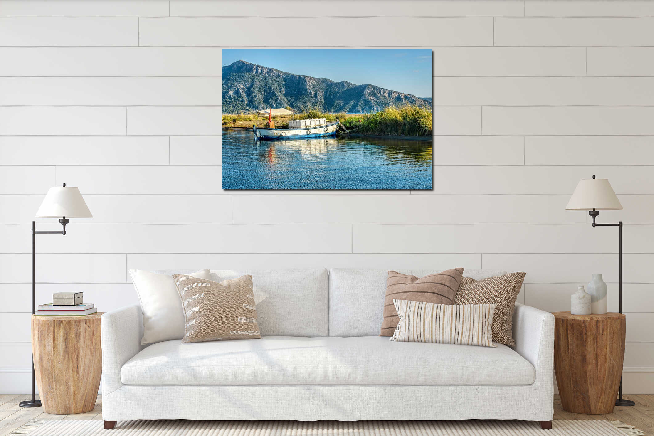 Canvas above sideboard for size context