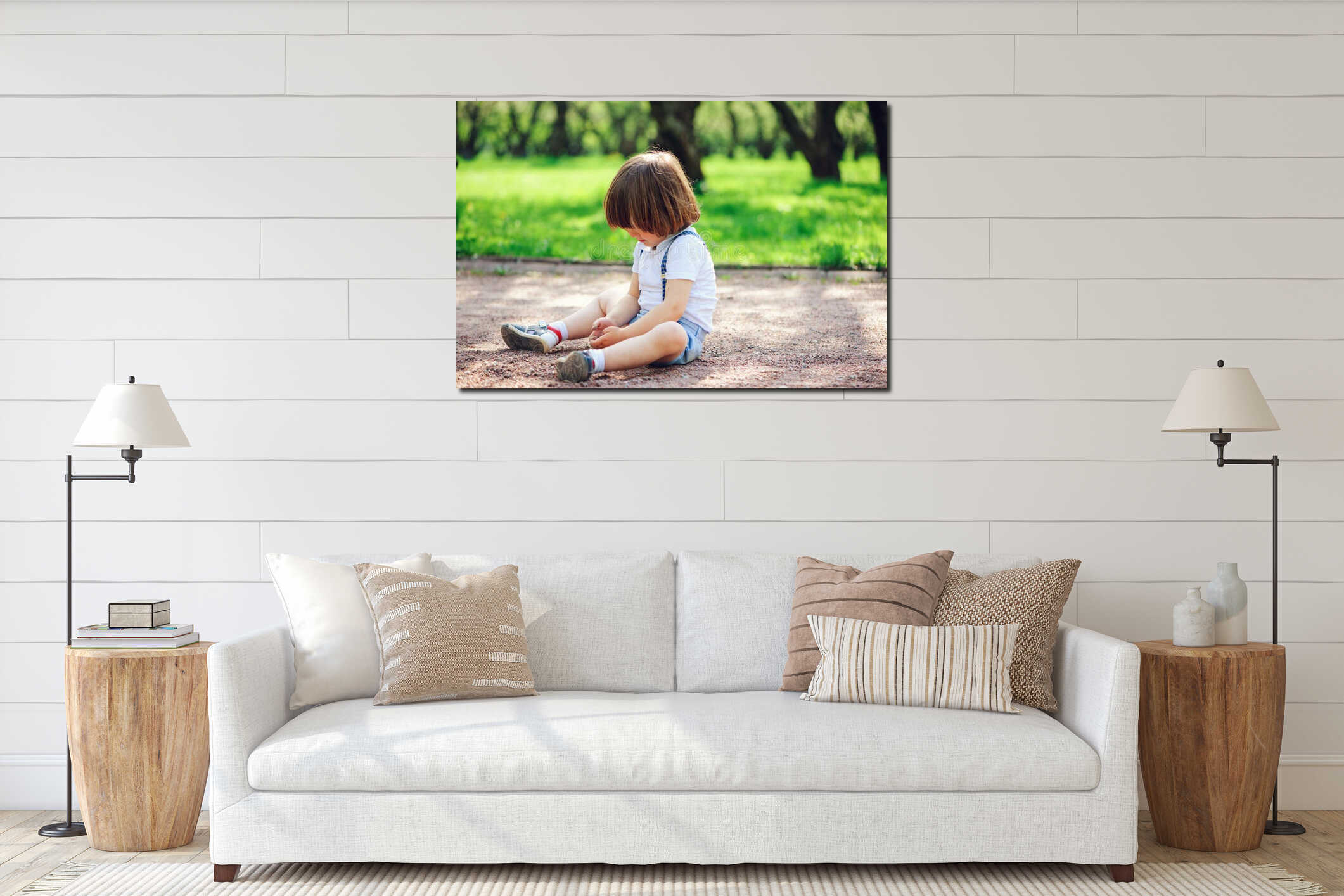 Canvas above sideboard for size context