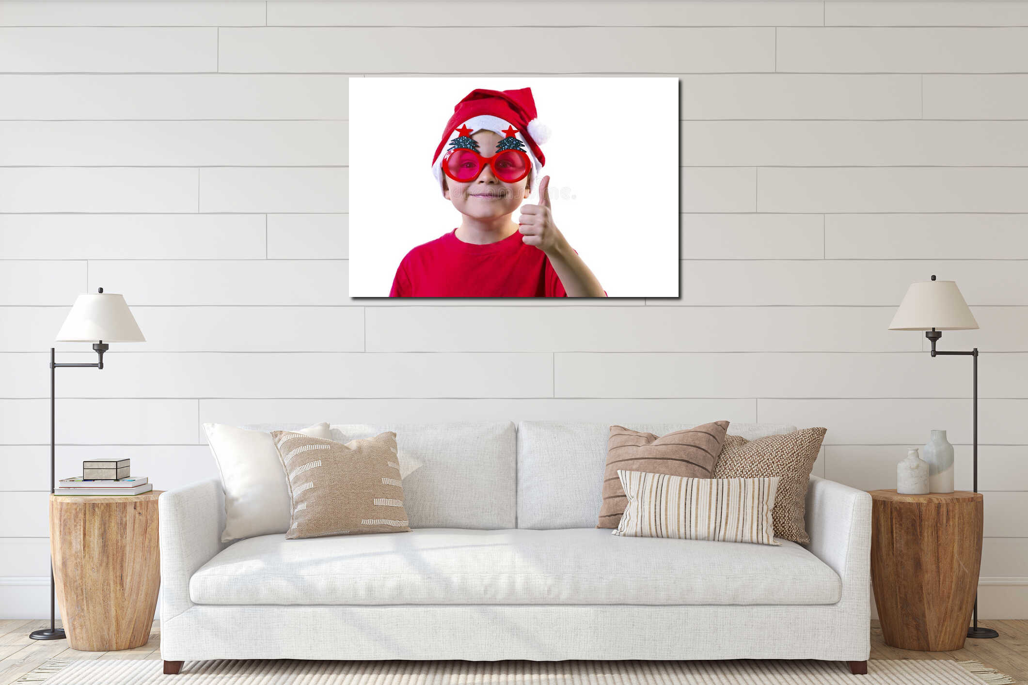 Canvas above sideboard for size context