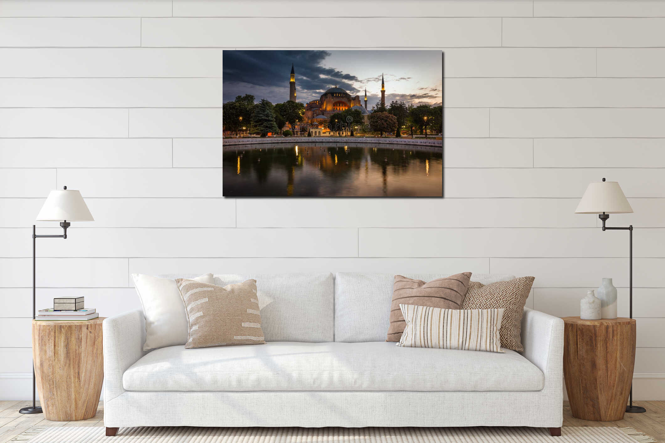 View of the famous Hagia Sophia Ayasofya in Istanbul. Turkey. interior mockup