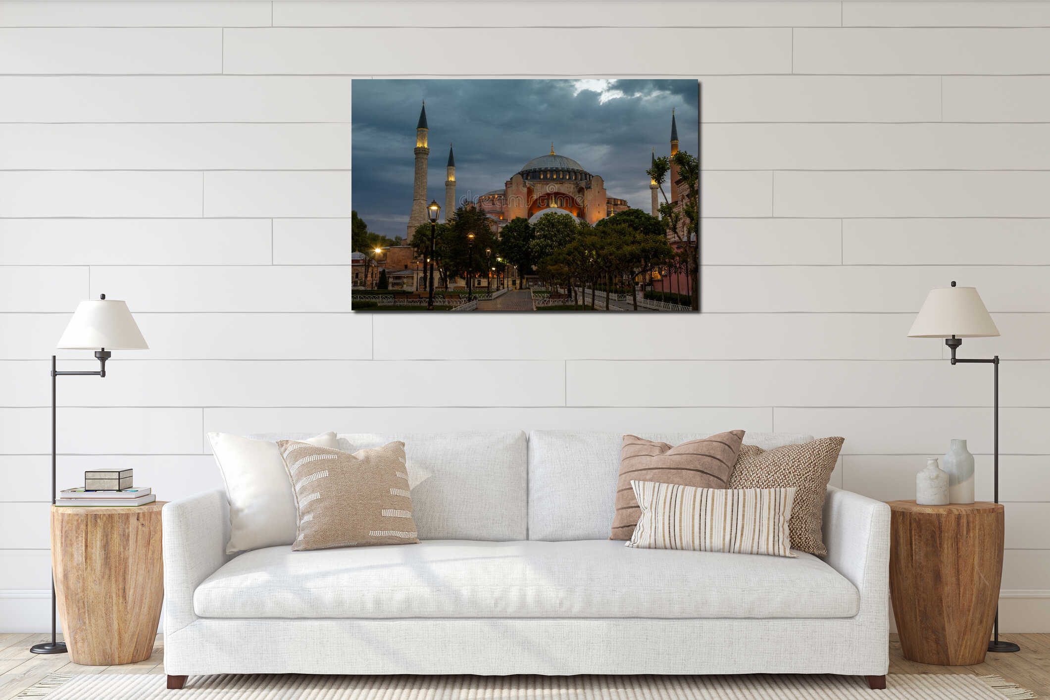 View of the famous Hagia Sophia Ayasofya in Istanbul. Turkey. interior mockup