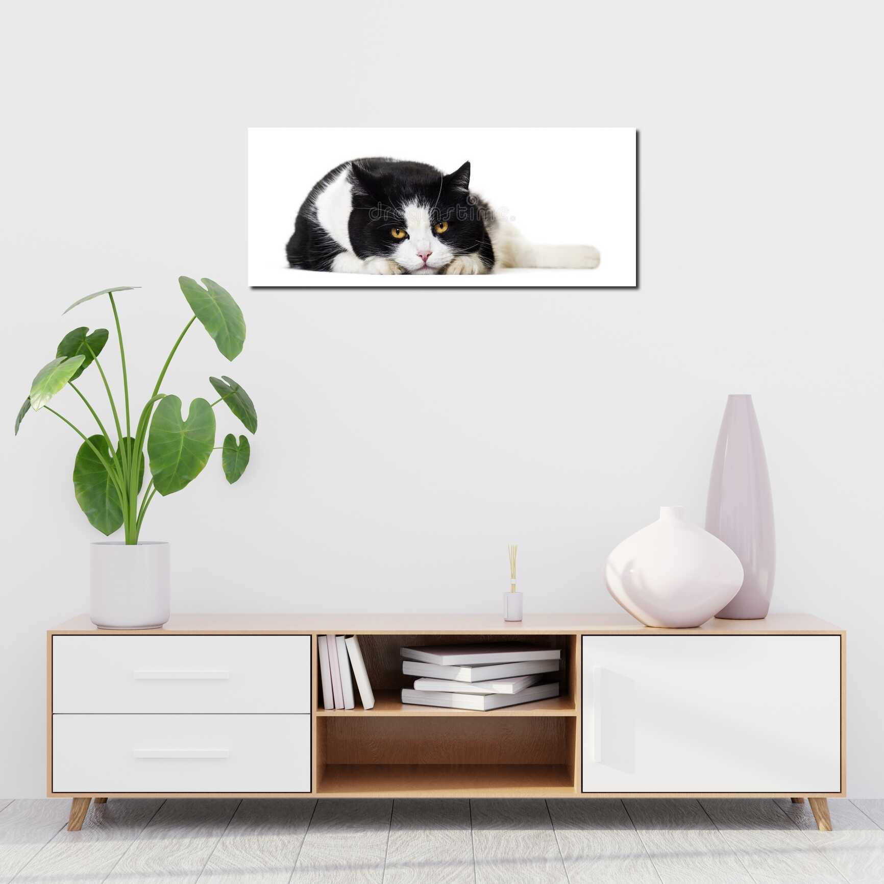 Canvas above sofa for size context