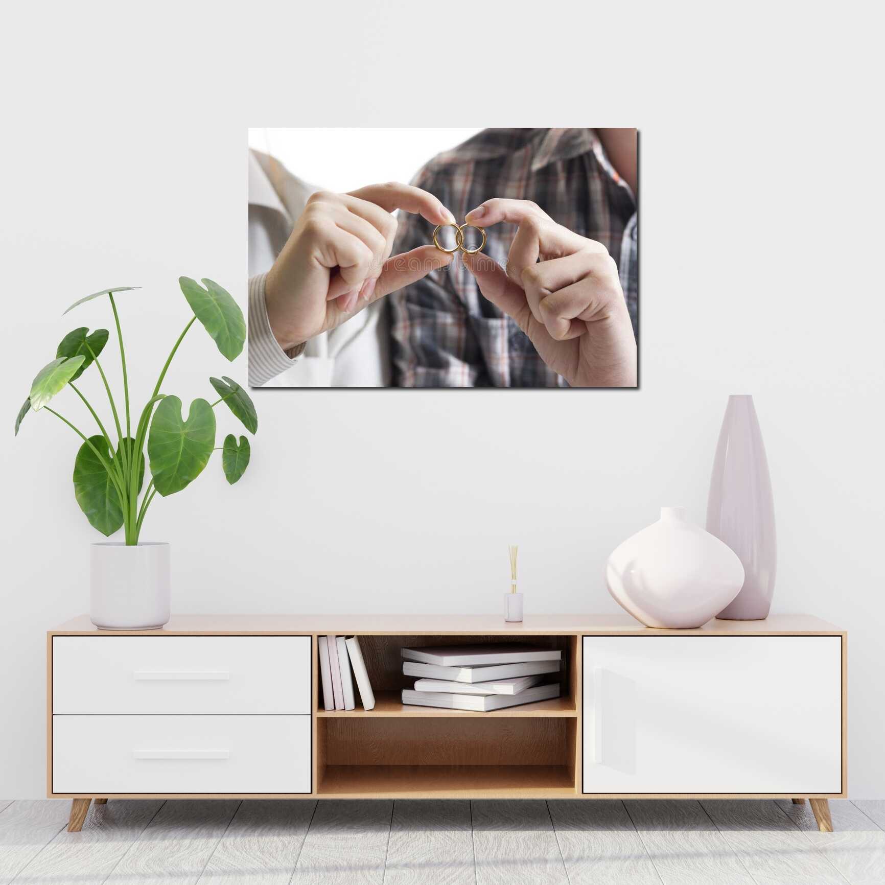 Canvas above sofa for size context