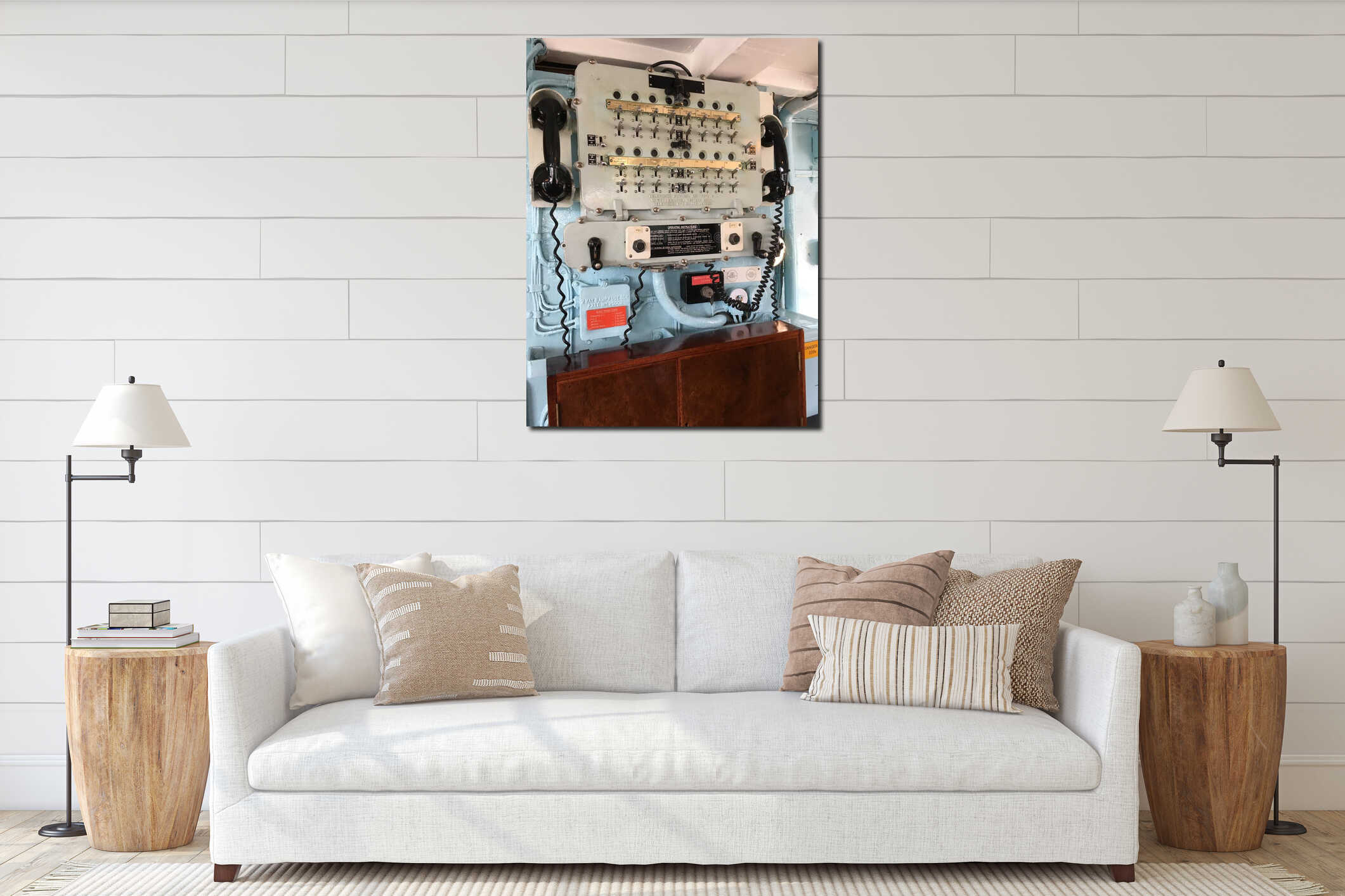 Canvas above sideboard for size context