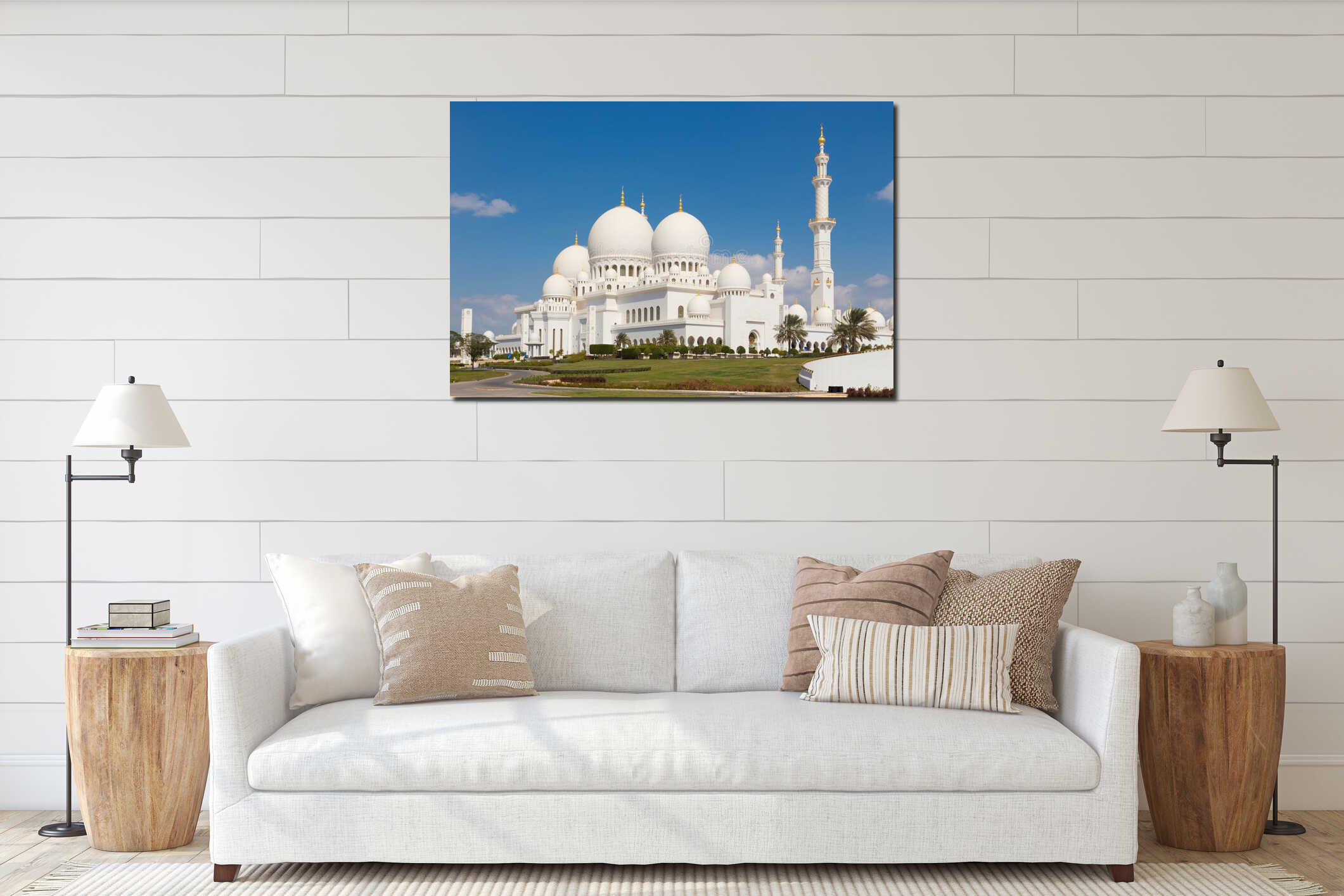 Sheikh Zayed Grand Mosque, Abu Dhabi, United Arab Emirates. interior mockup