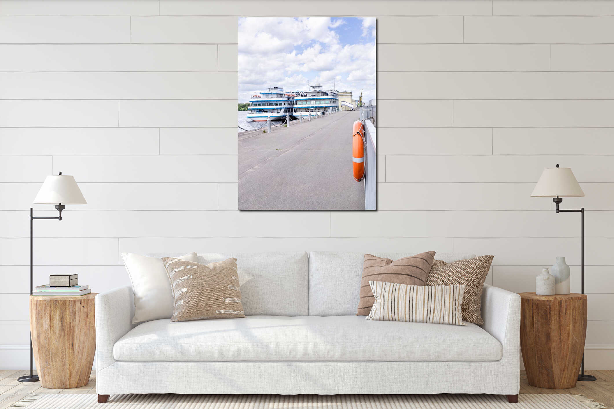 Cruise river ship interior mockup