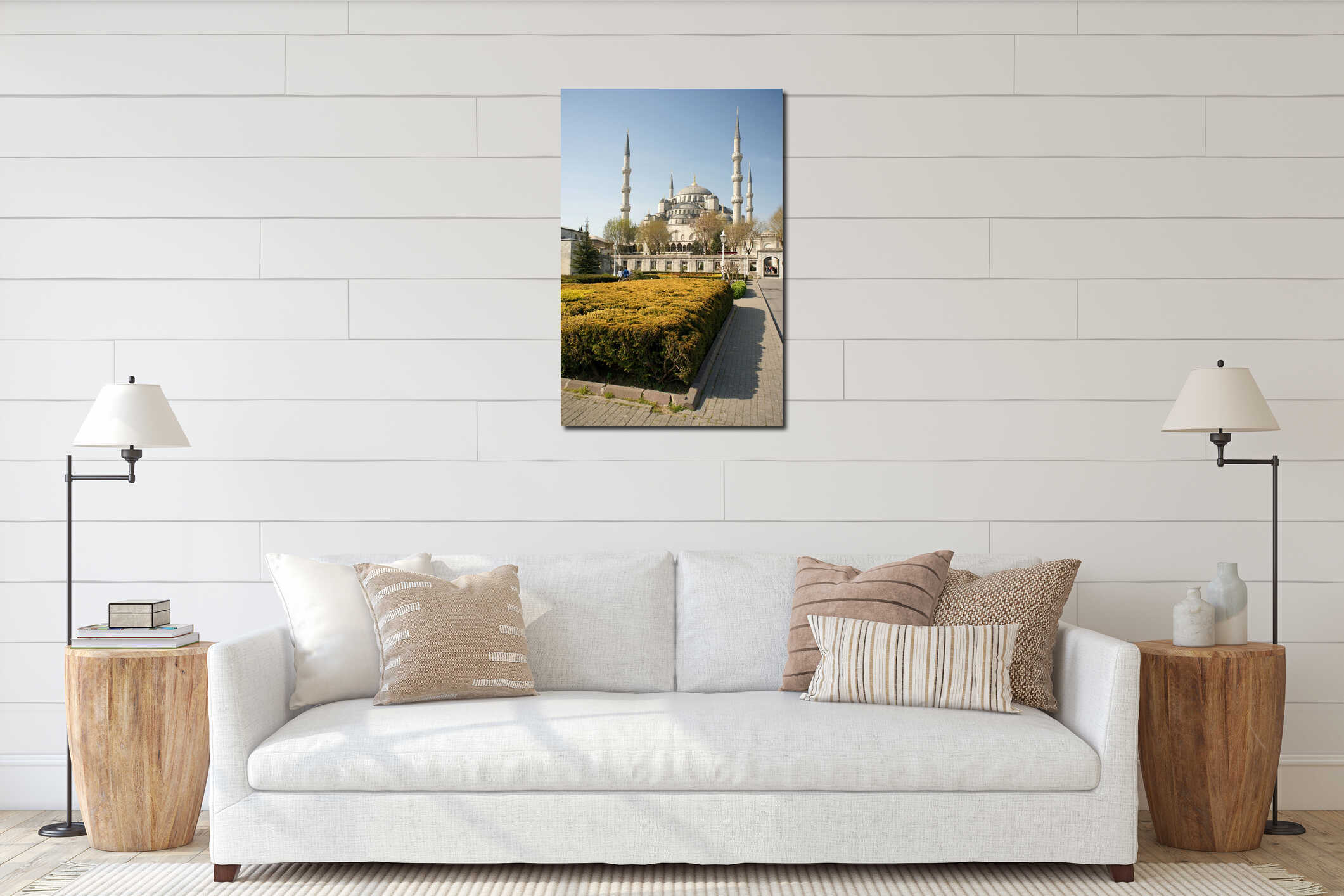 View of Sultanahmet (Blue) Mosque in Istanbul interior mockup