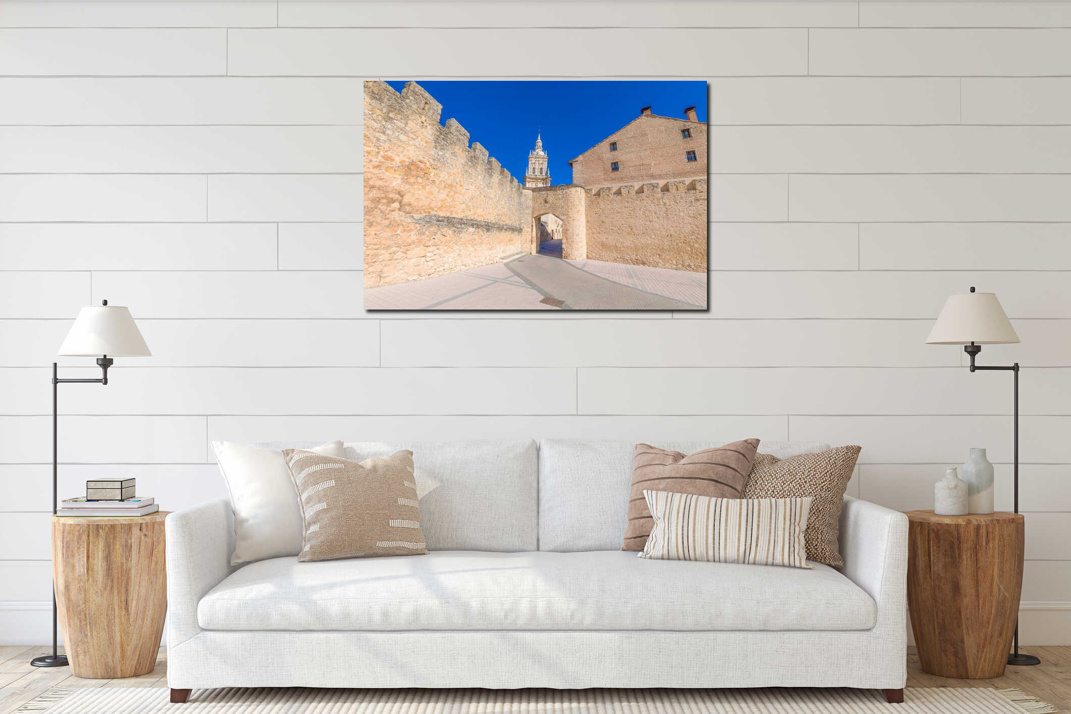 Canvas above sideboard for size context