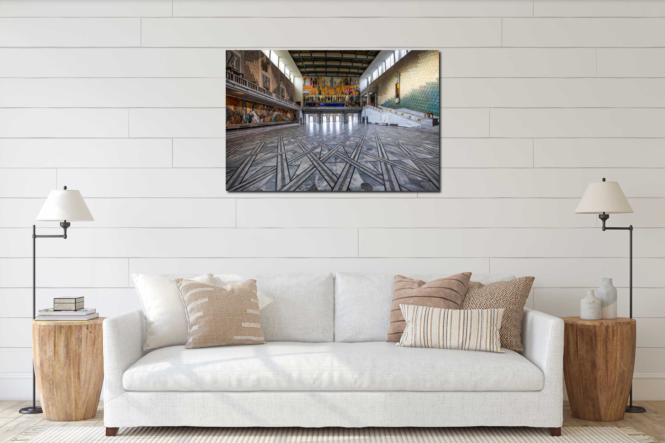 Canvas above sideboard for size context