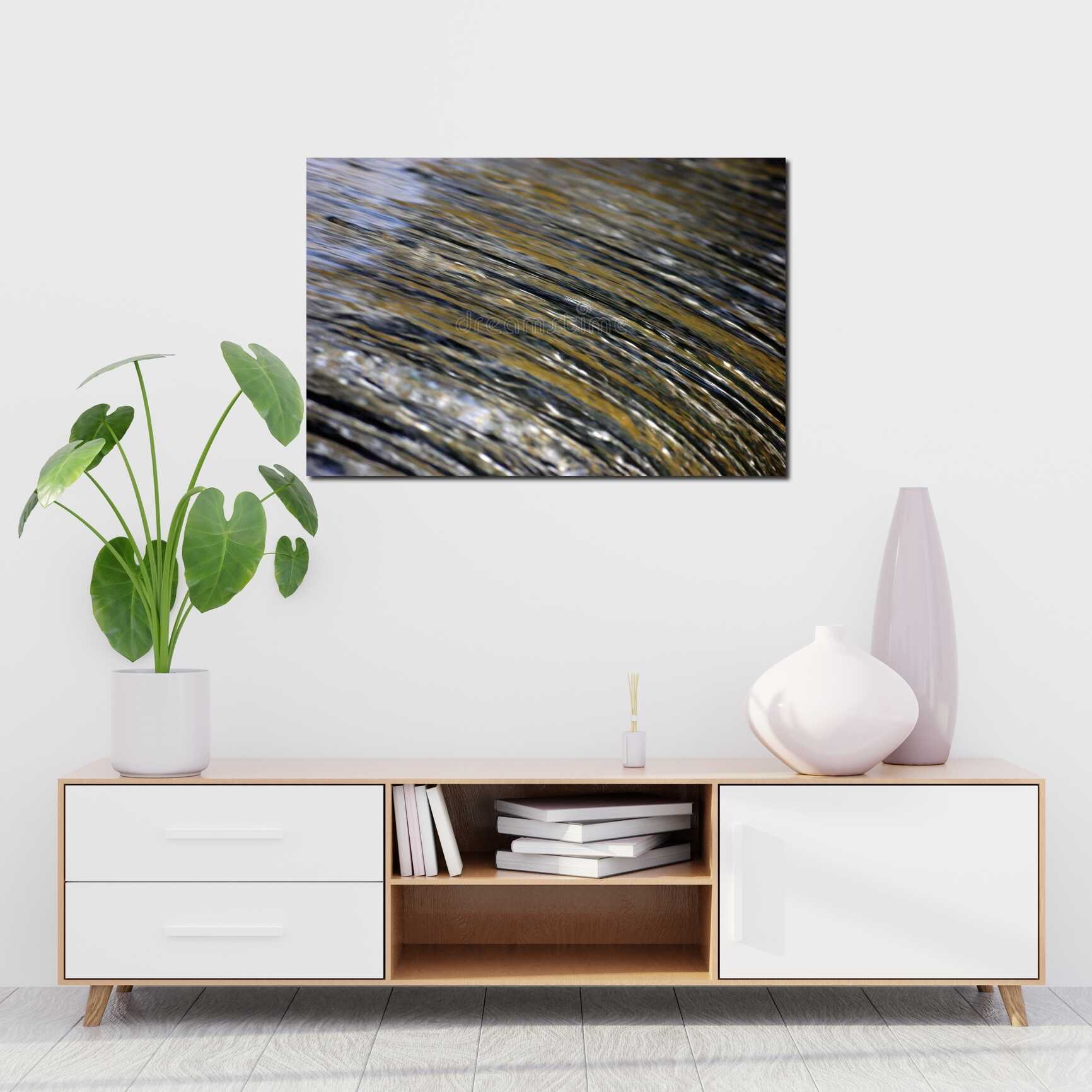 Canvas above sofa for size context