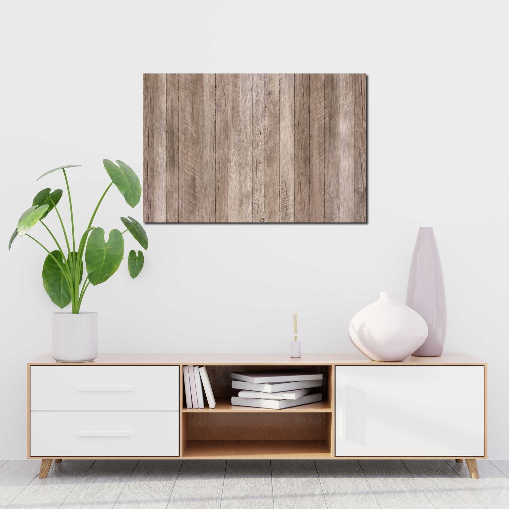 Canvas above sofa for size context