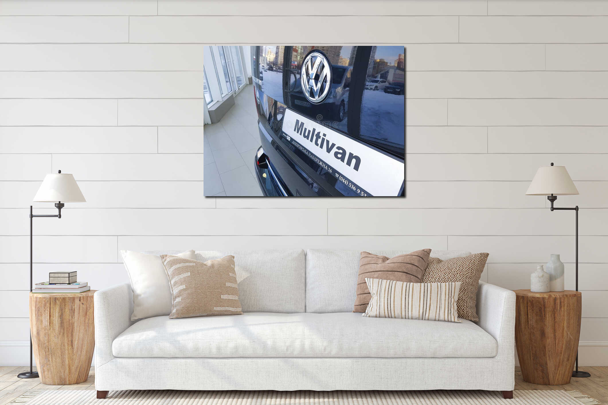 Ukraine Kiev February 25, 2018 new cars in the presentation multivan Volkswagen Motor Show interior mockup