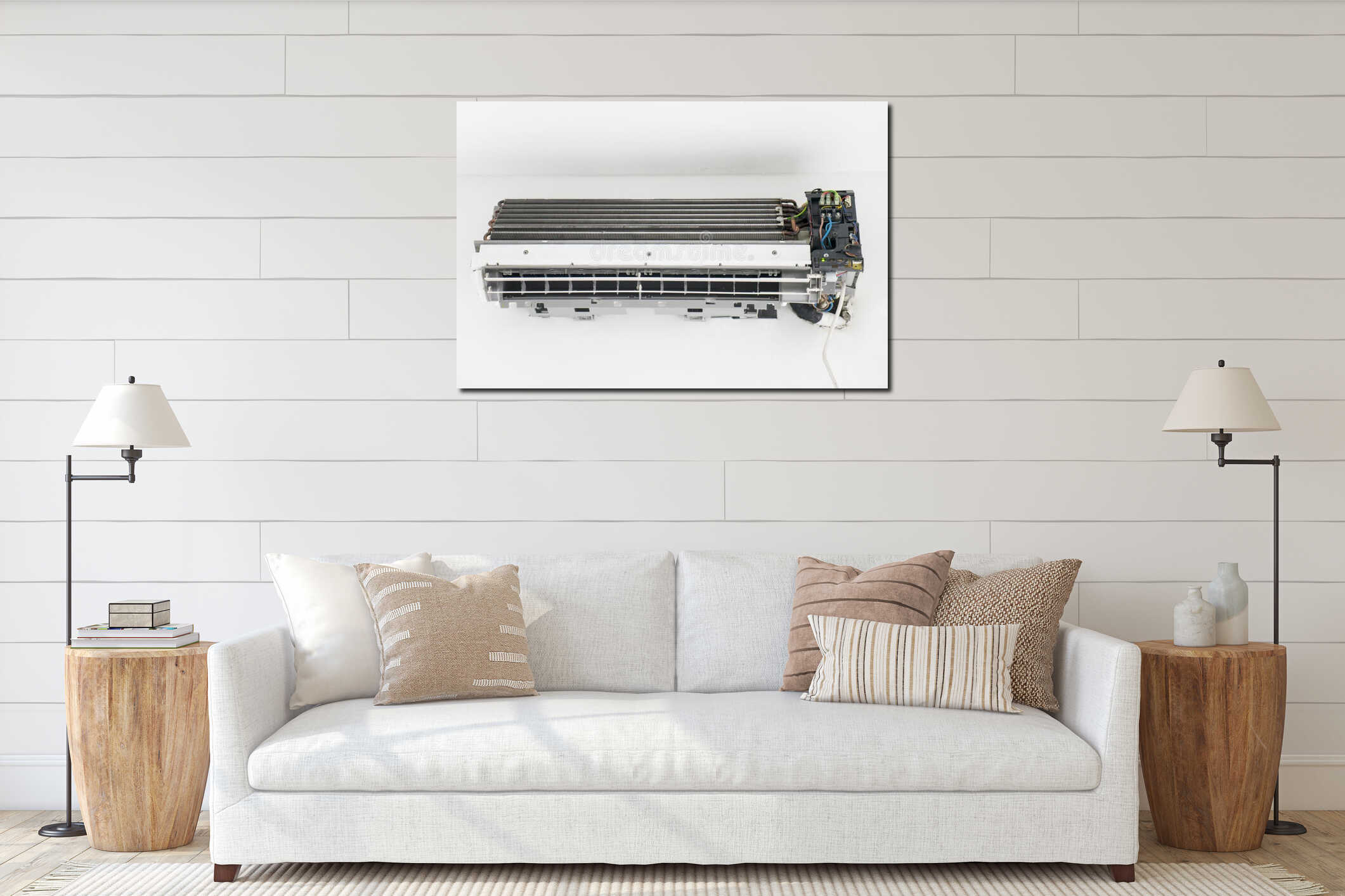 Canvas above sideboard for size context