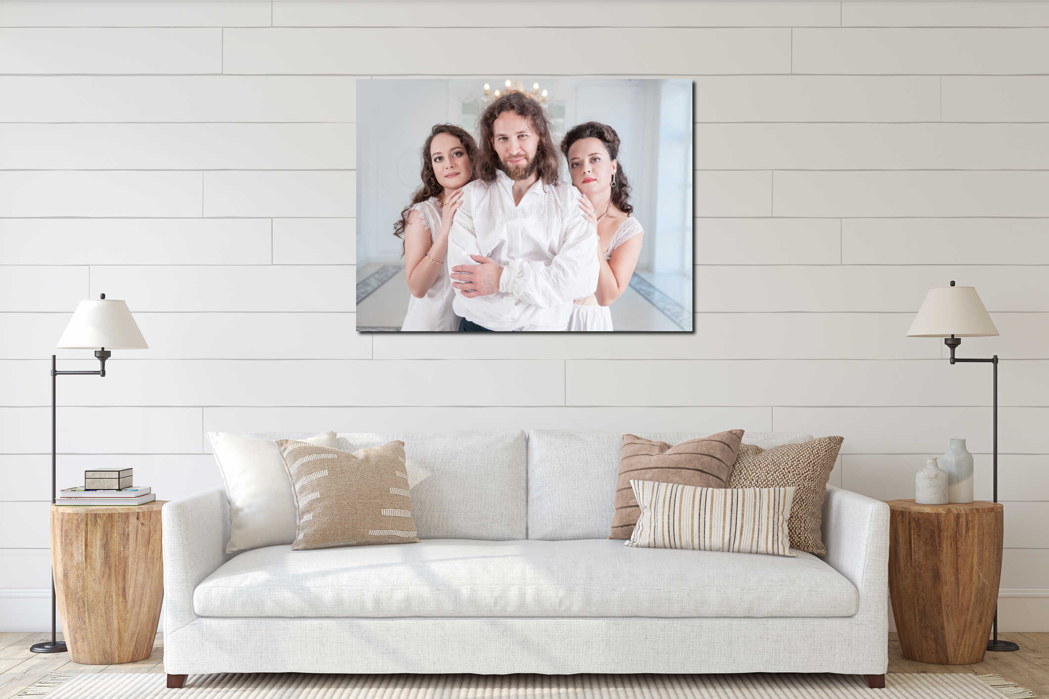 Canvas above sideboard for size context