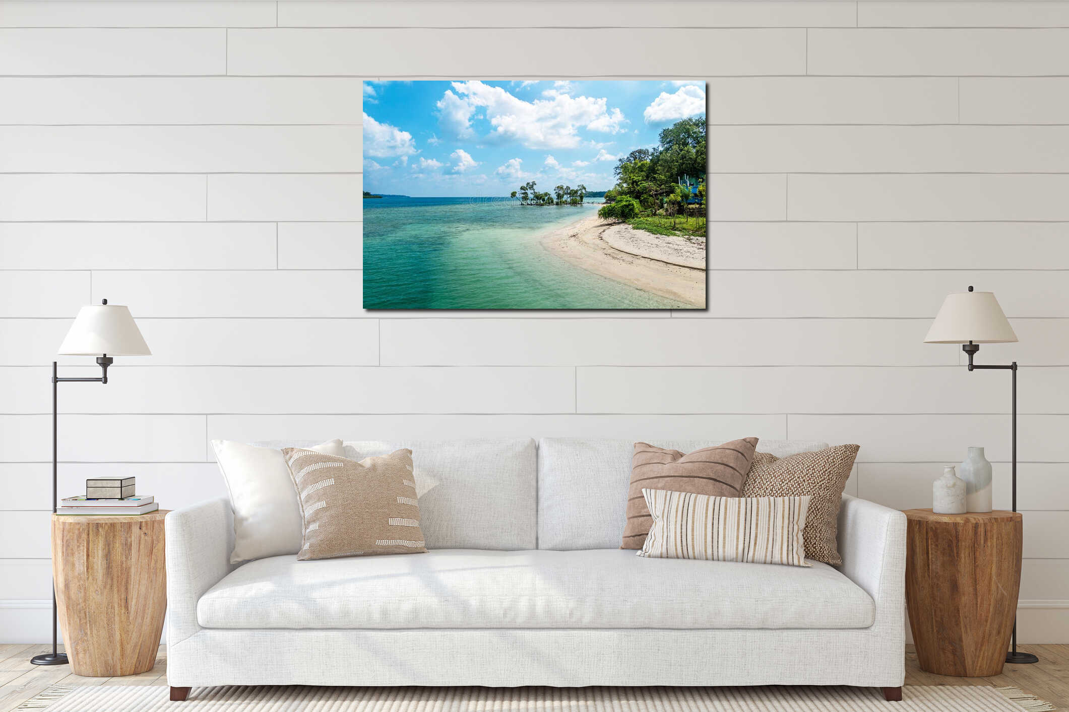 Canvas above sideboard for size context