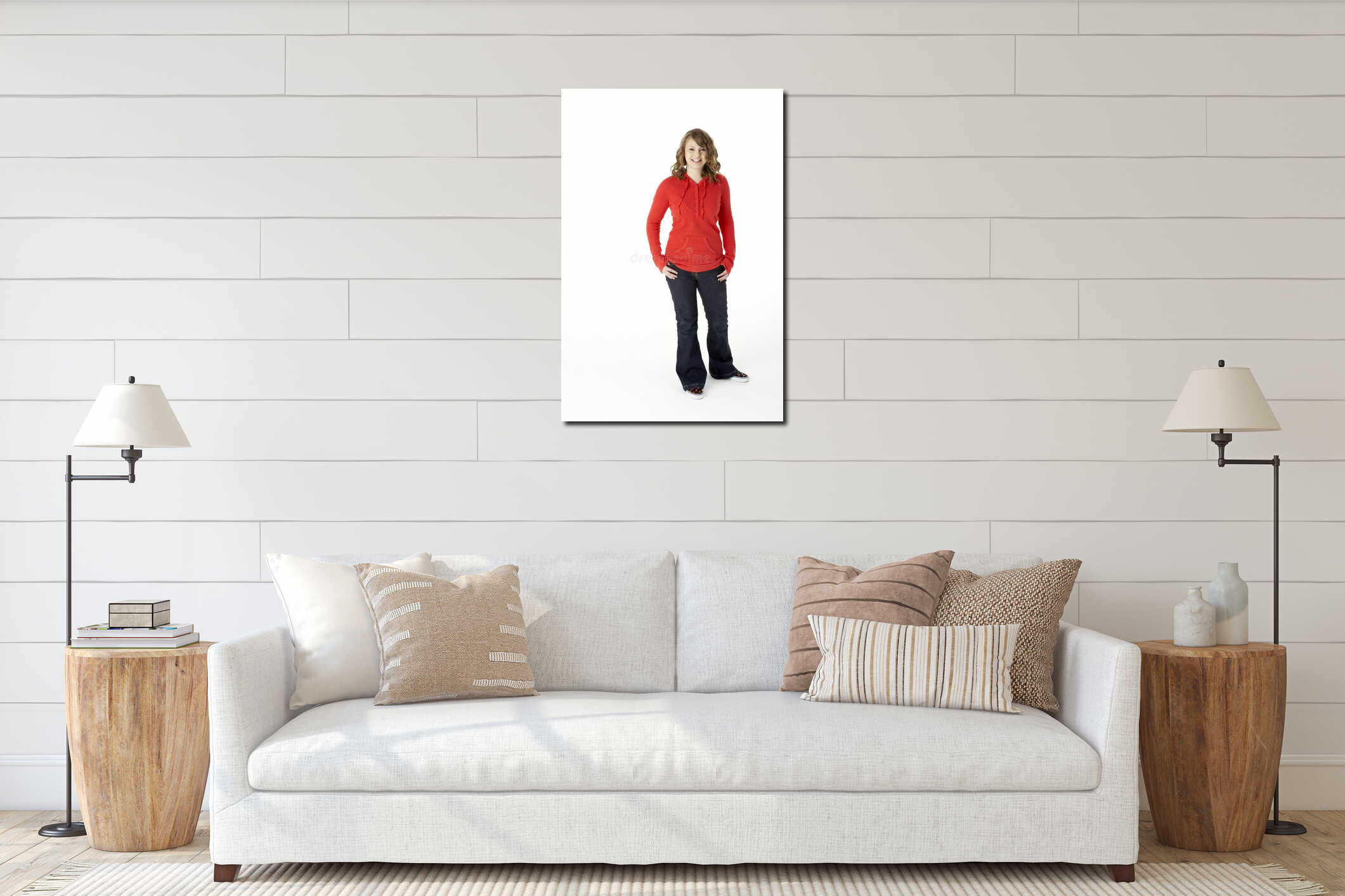 Full Length Studio Portrait Of Teenage Girl interior mockup