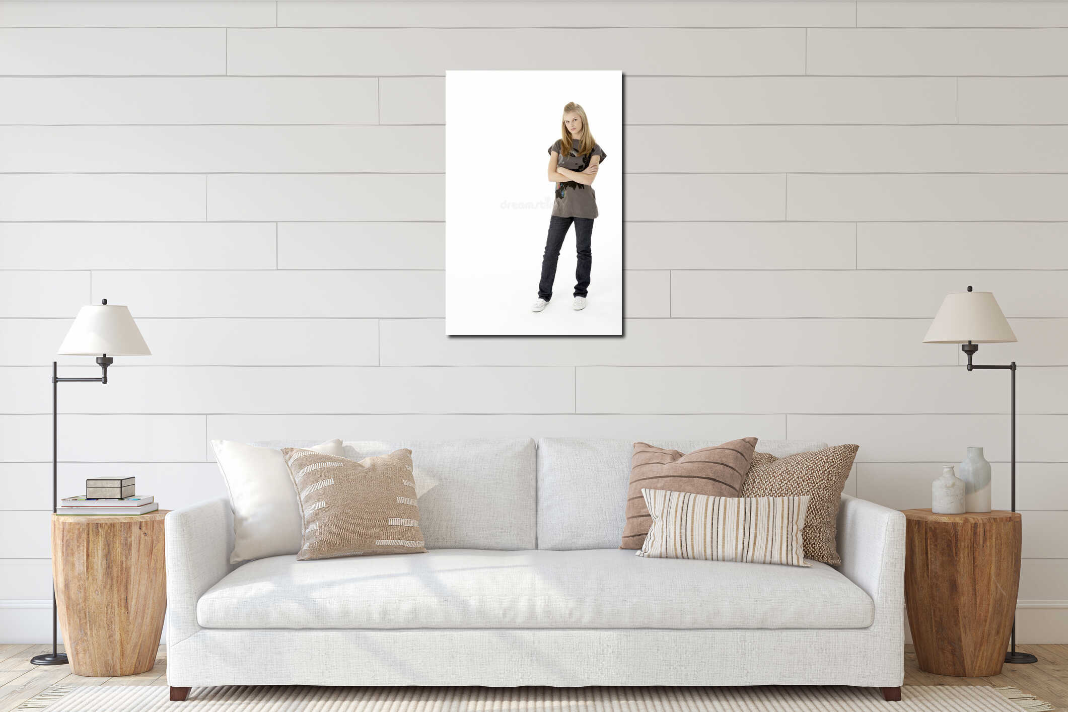 Full Length Studio Portrait Of Teenage Girl interior mockup