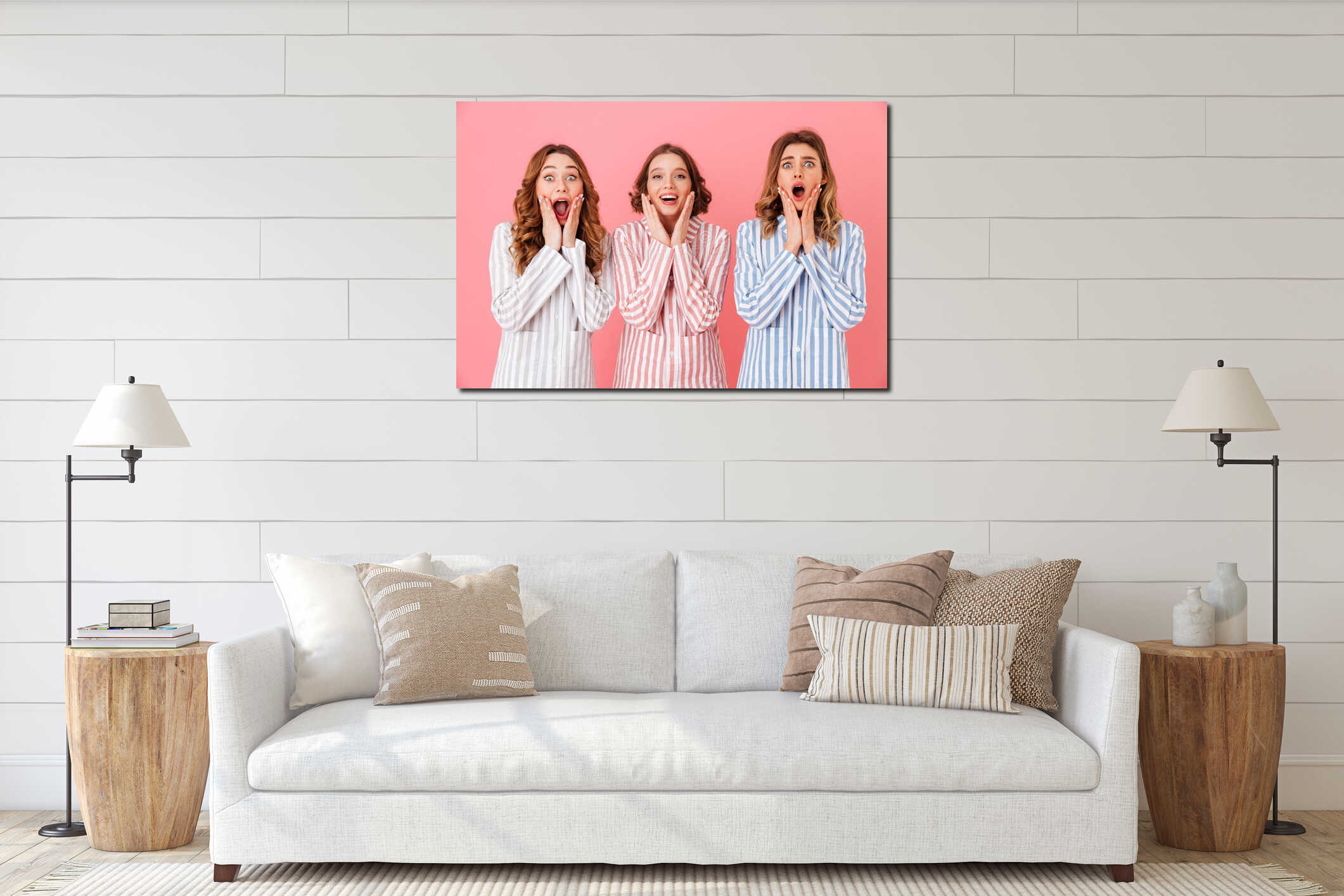 Canvas above sideboard for size context