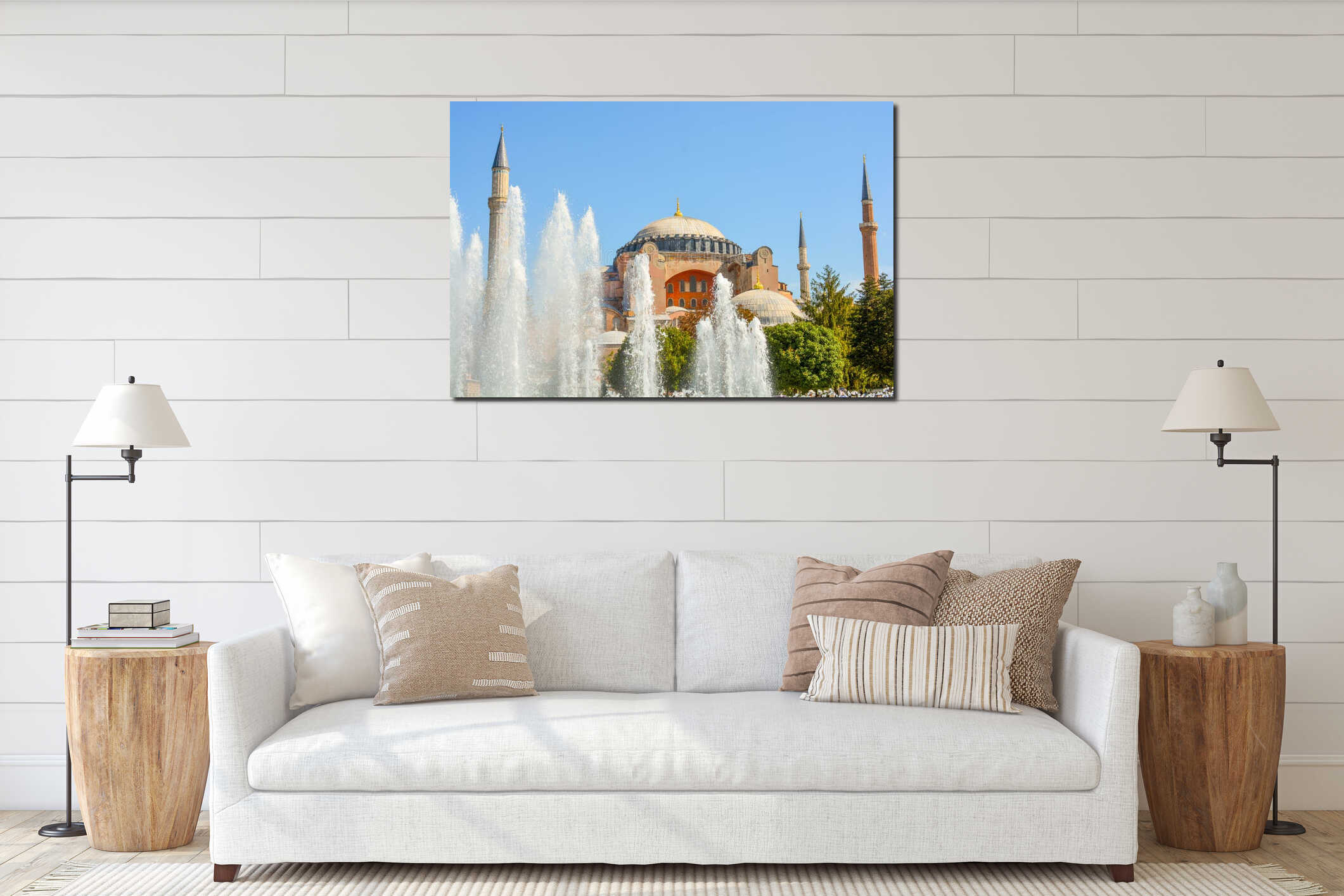 Outer view of dome in Ottoman architecture in Turkey interior mockup