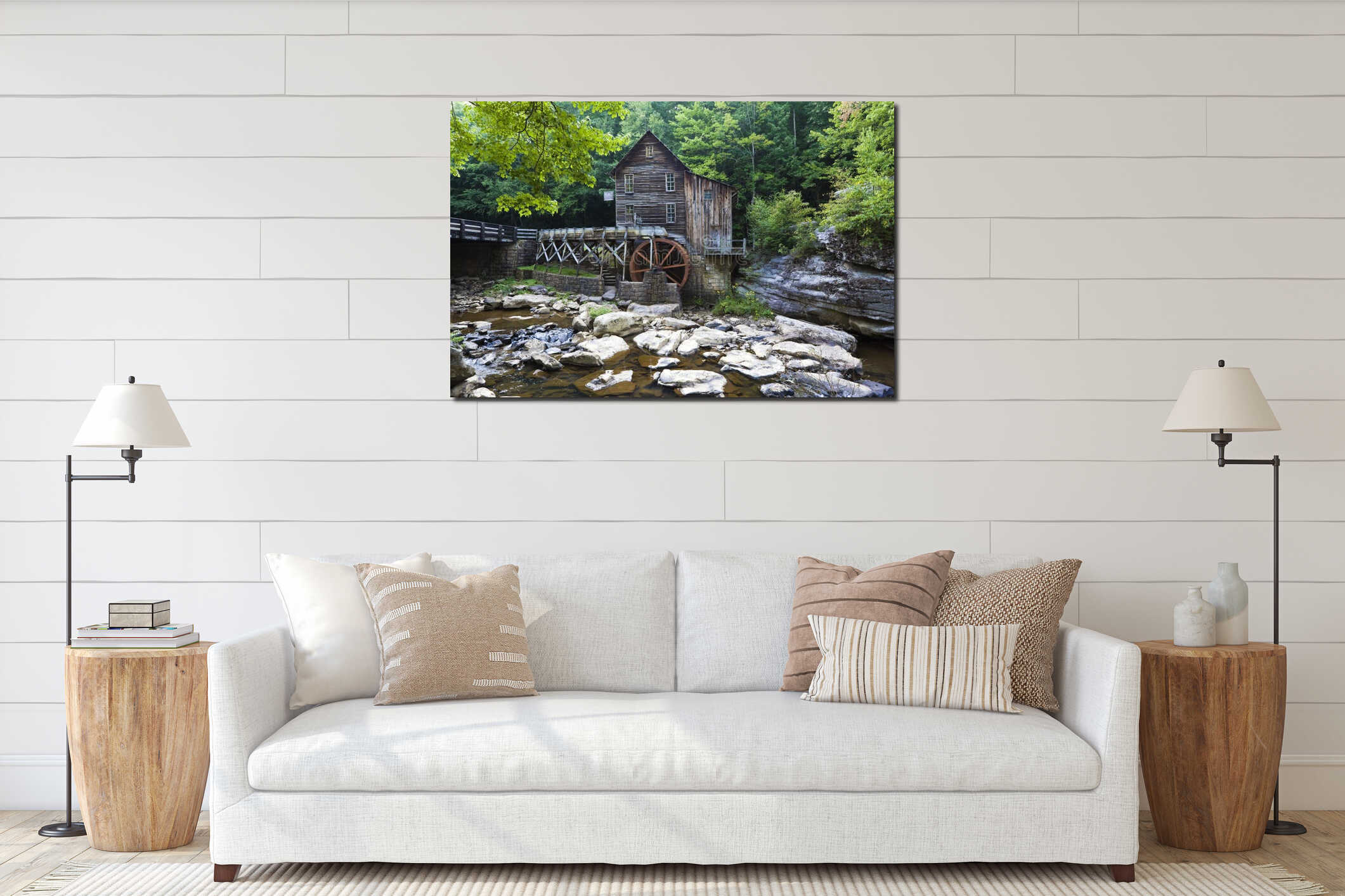 Glade Creek Grist Mill interior mockup