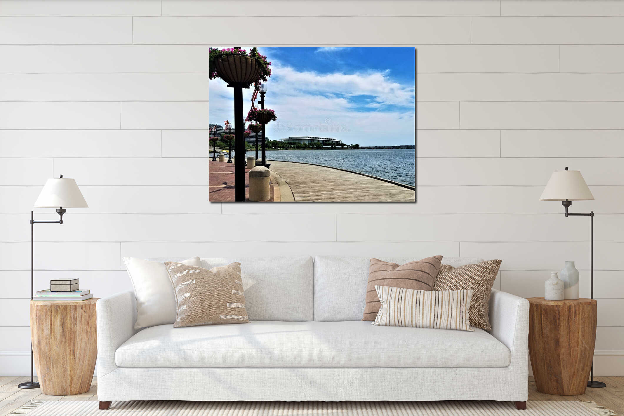 Potomac River View from Washington Harbor Boardwalk interior mockup