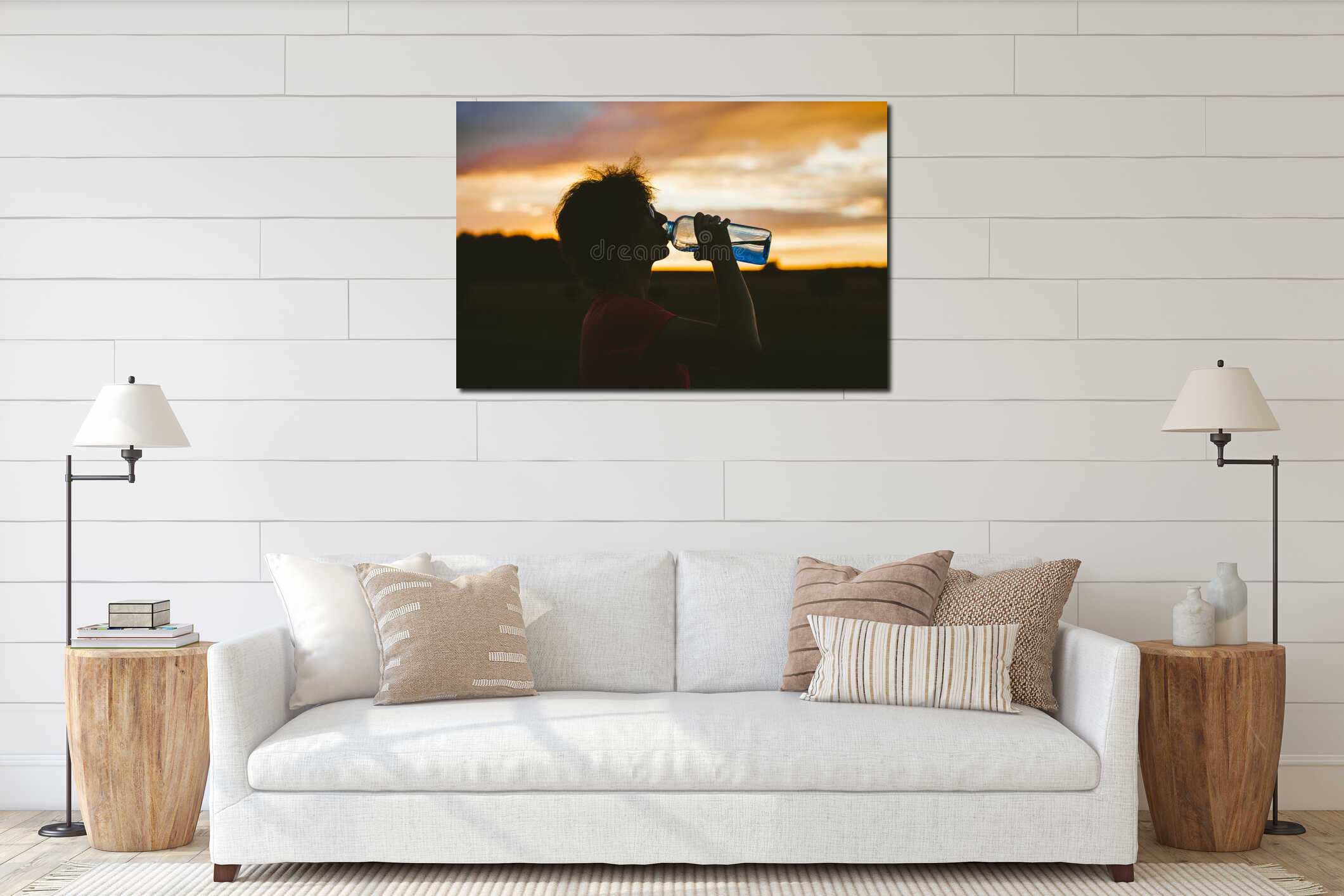 Canvas above sideboard for size context