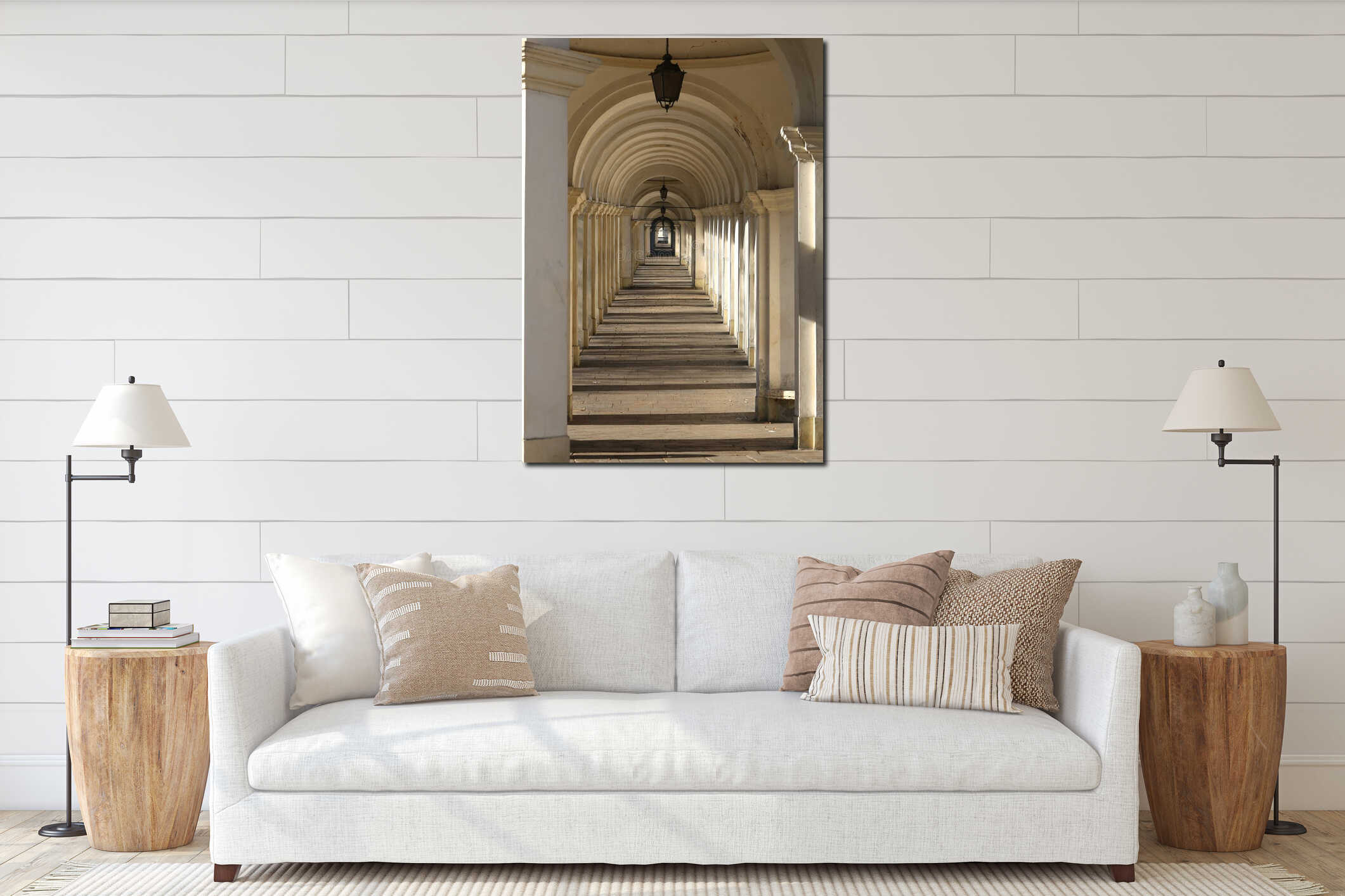 Vicenza Italy the long porch that never seems to end that leads interior mockup