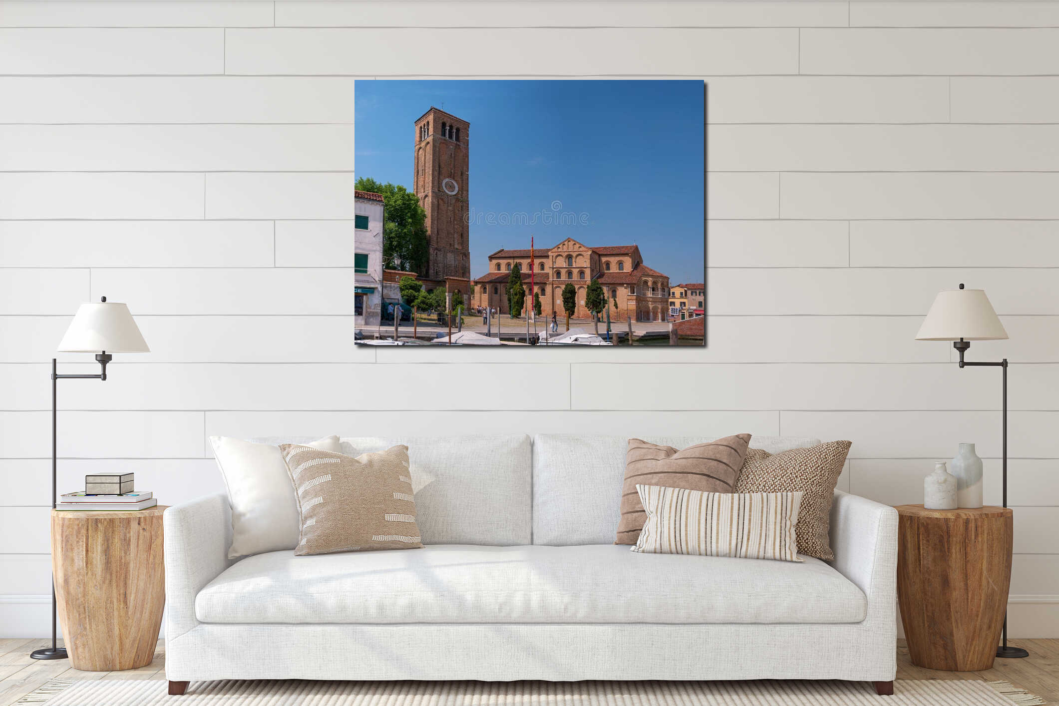 Church of St. Mary and Donat on the island of Murano. Venice, Italy. The Cathedral of Santa Maria e San Donato, built in interior mockup