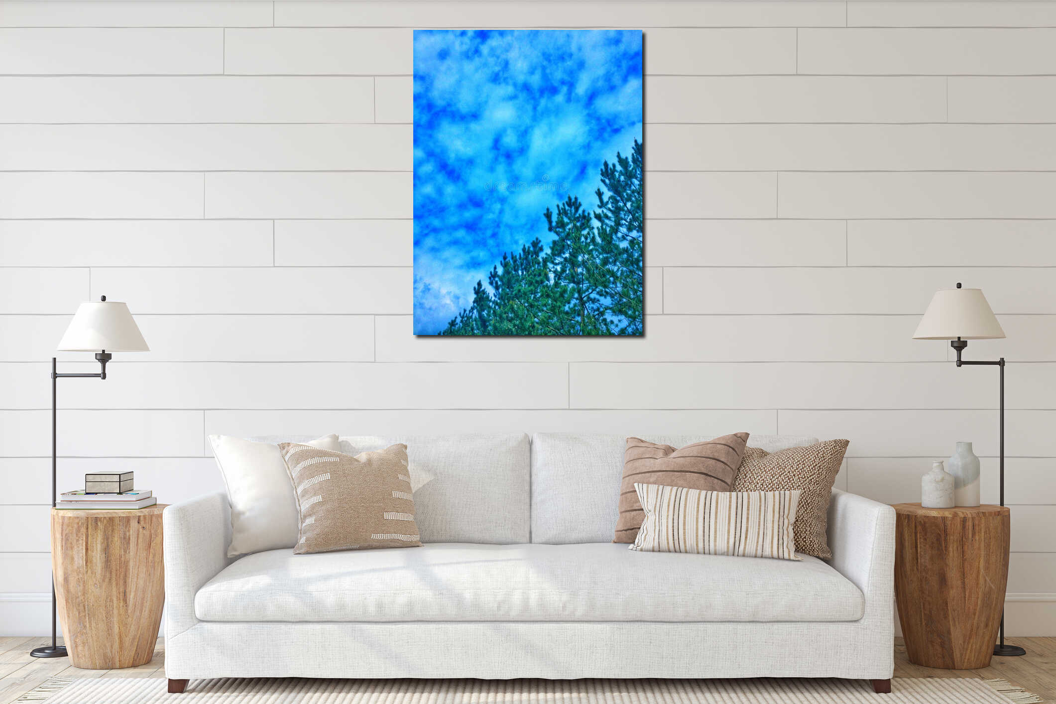 Canvas above sideboard for size context