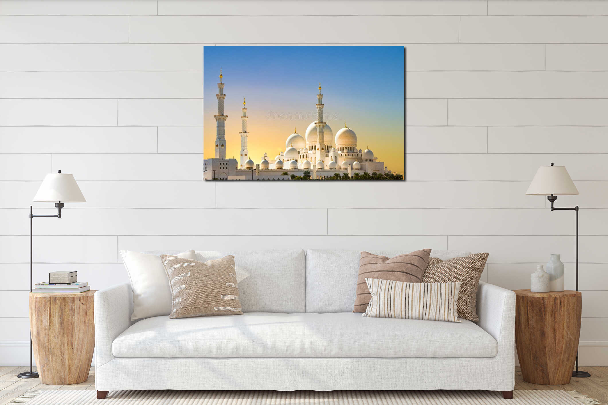 Sheikh Zayed Grand Mosque, Abu Dhabi, sunrise at grand mosque, Abu Dhabi interior mockup