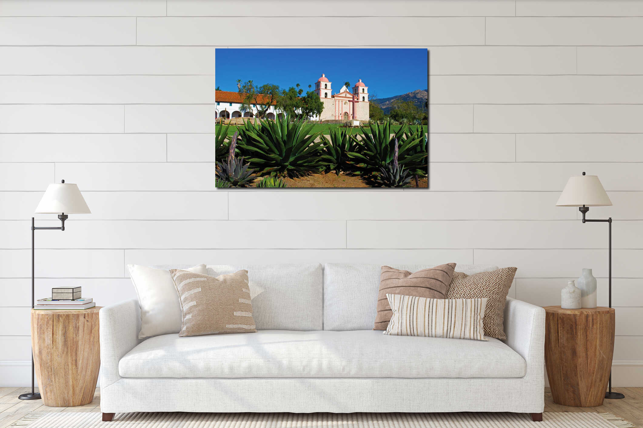 Old Mission Santa Barbara interior mockup