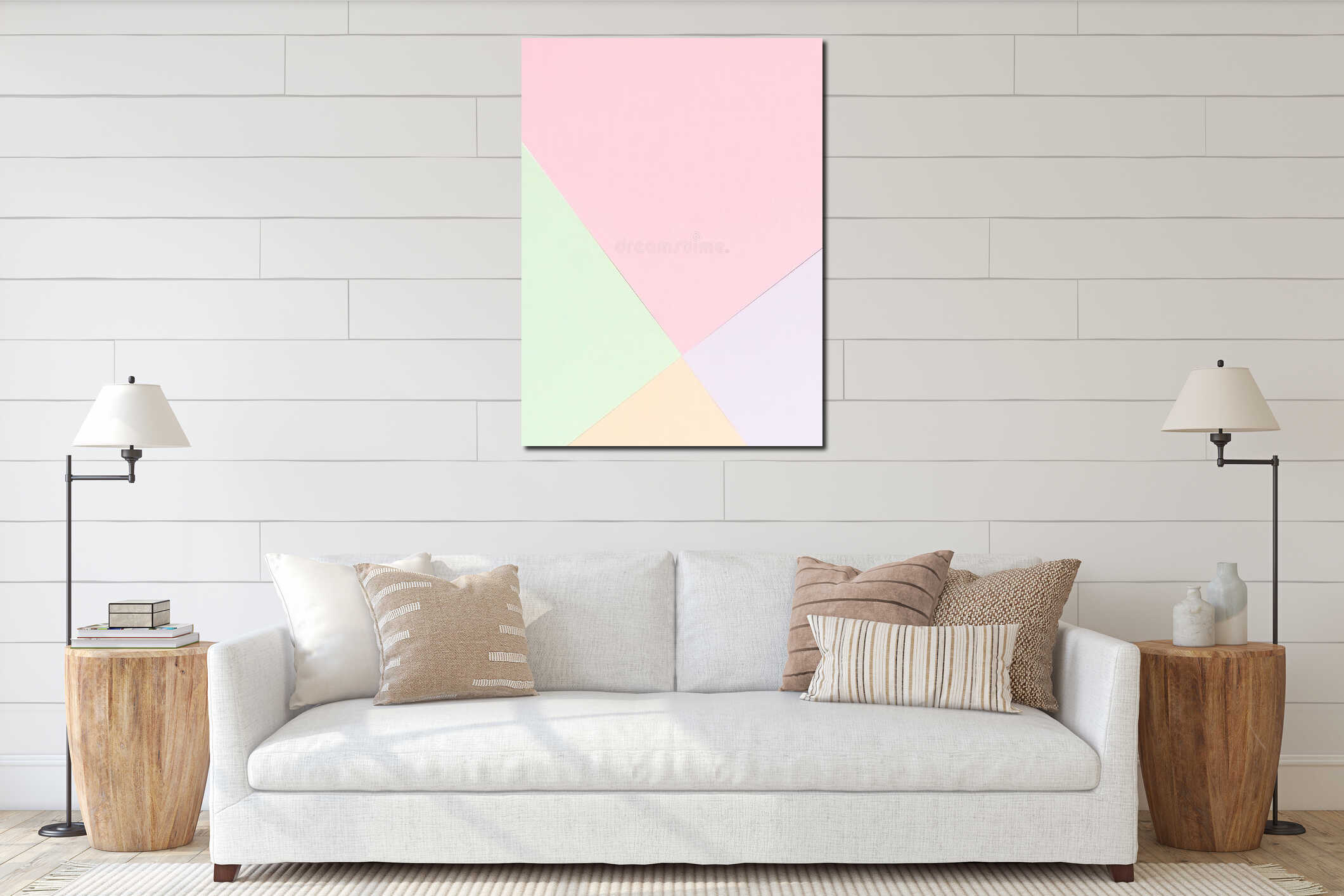 Abstract pastel colors pattern papers background. interior mockup