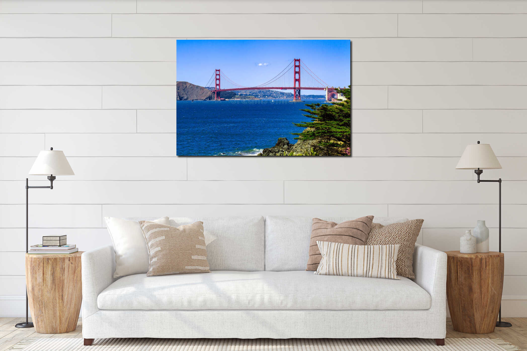 Golden Gate Bridge, San Francisco, CA interior mockup