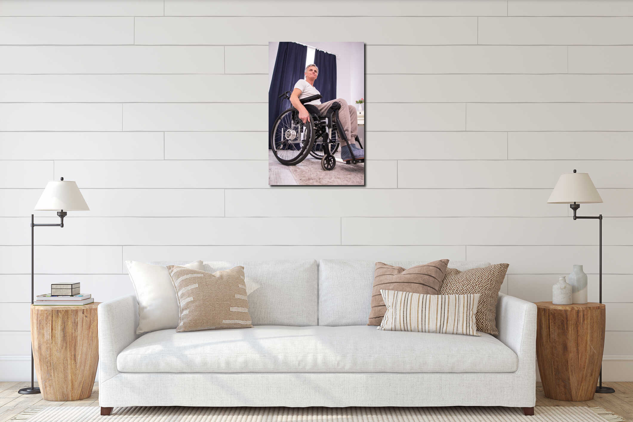 Canvas above sideboard for size context