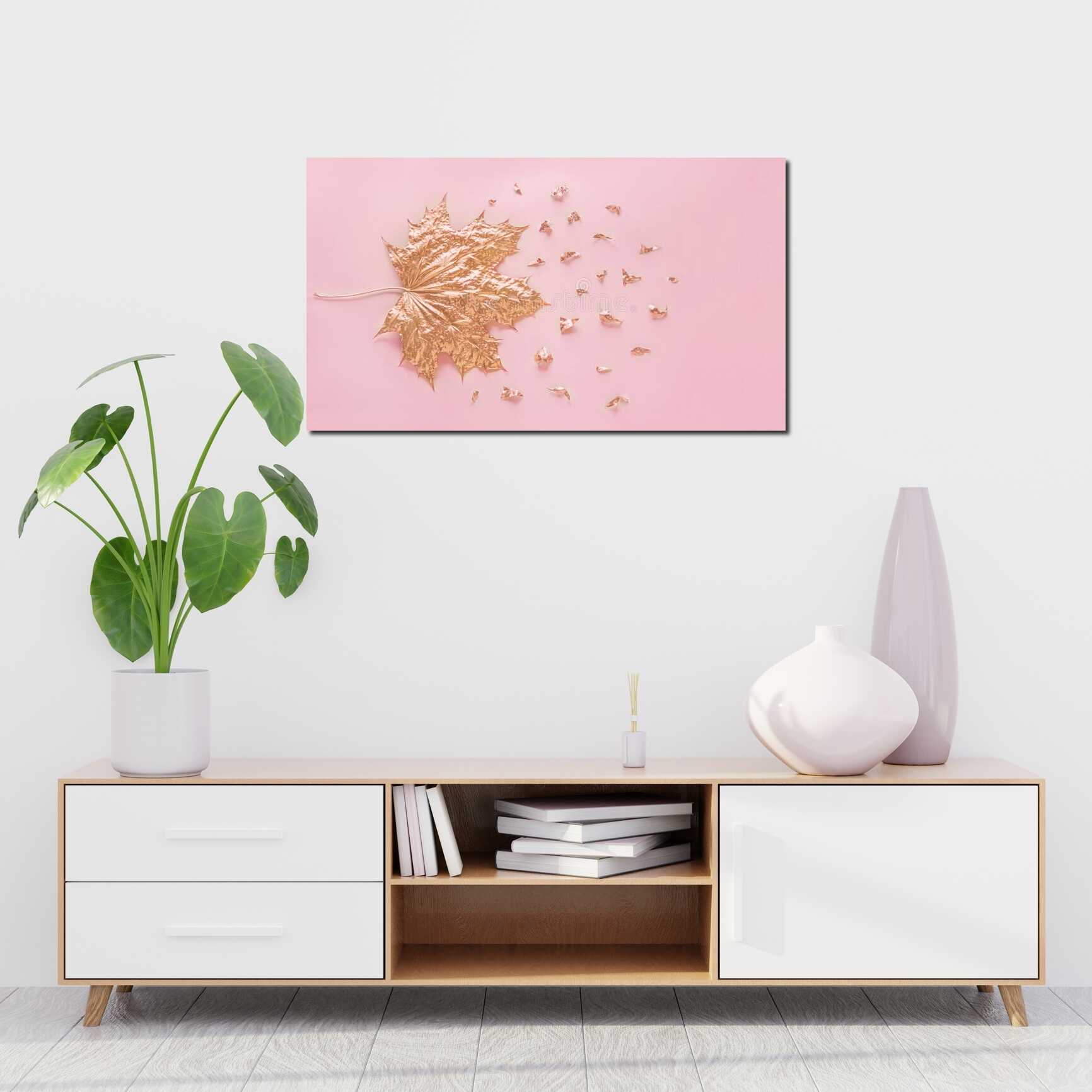 Canvas above sofa for size context