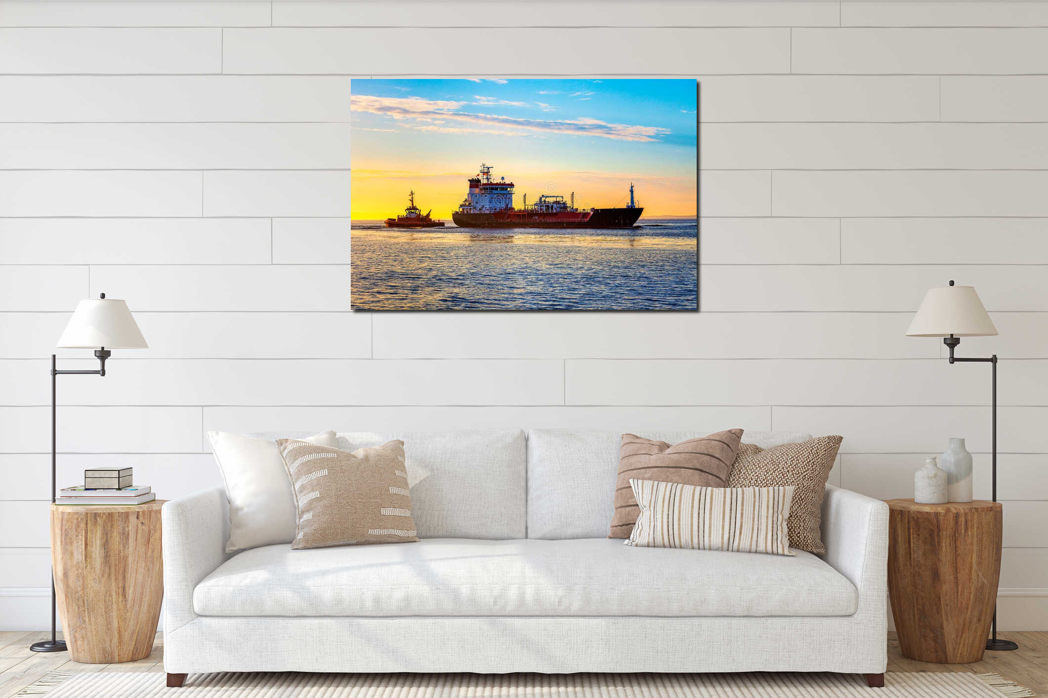 LPG Tanker ship at sea interior mockup