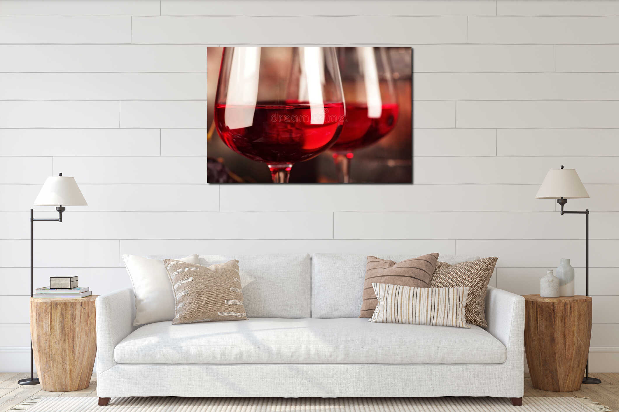 Red wine.Closeup of two glasses of red wine.macro .Selective focus interior mockup