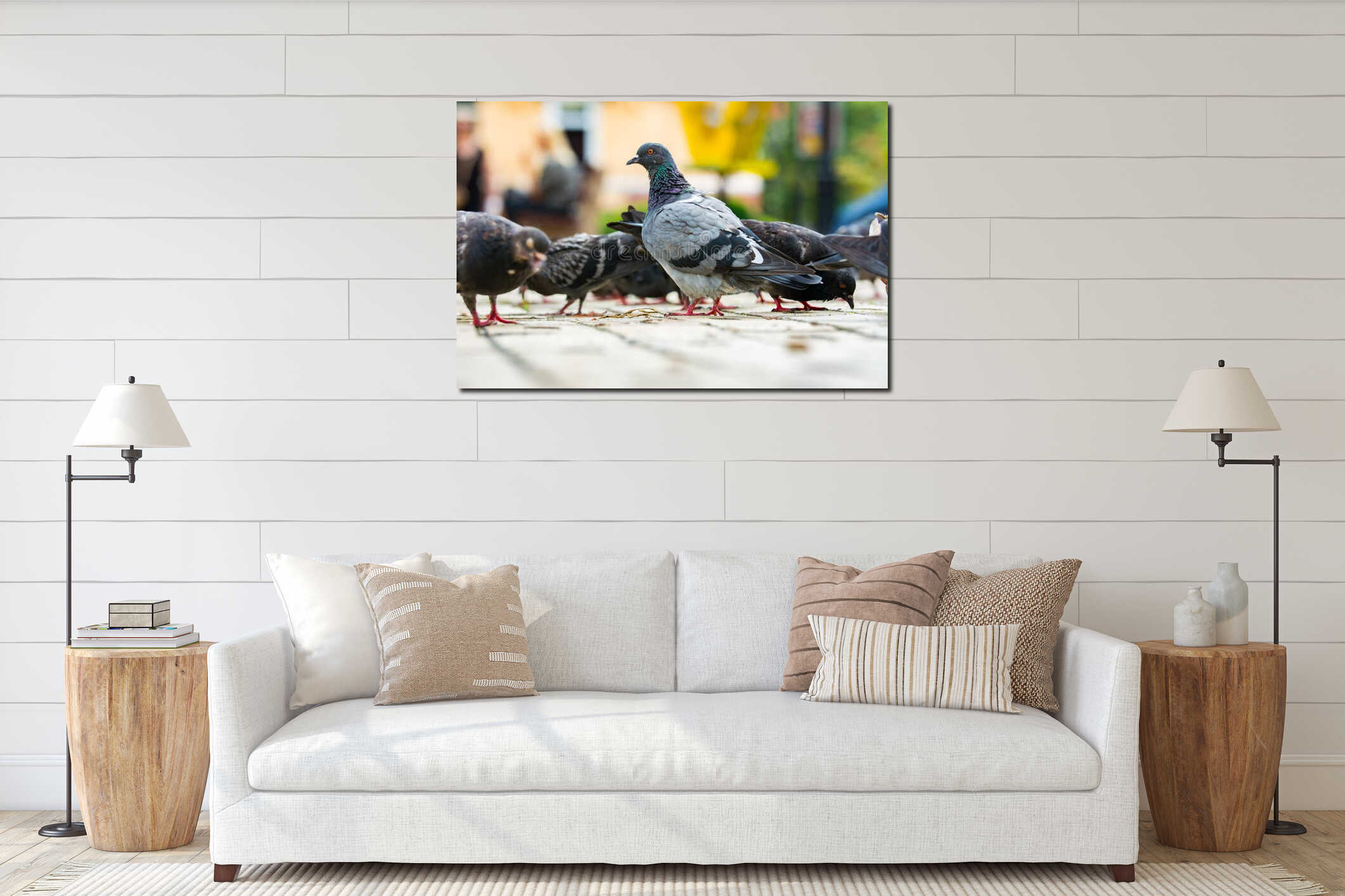 Canvas above sideboard for size context